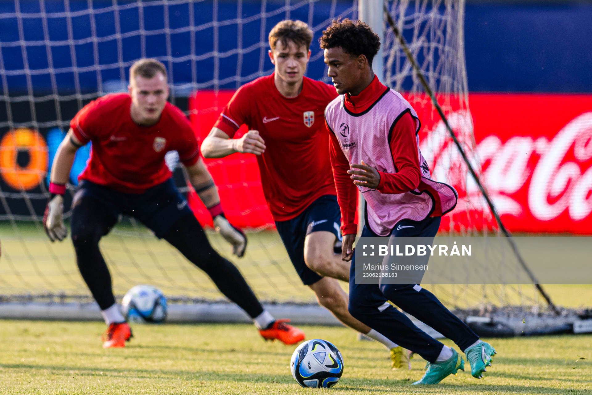 Oscar Bobb of the Norwegian under-21 national football team