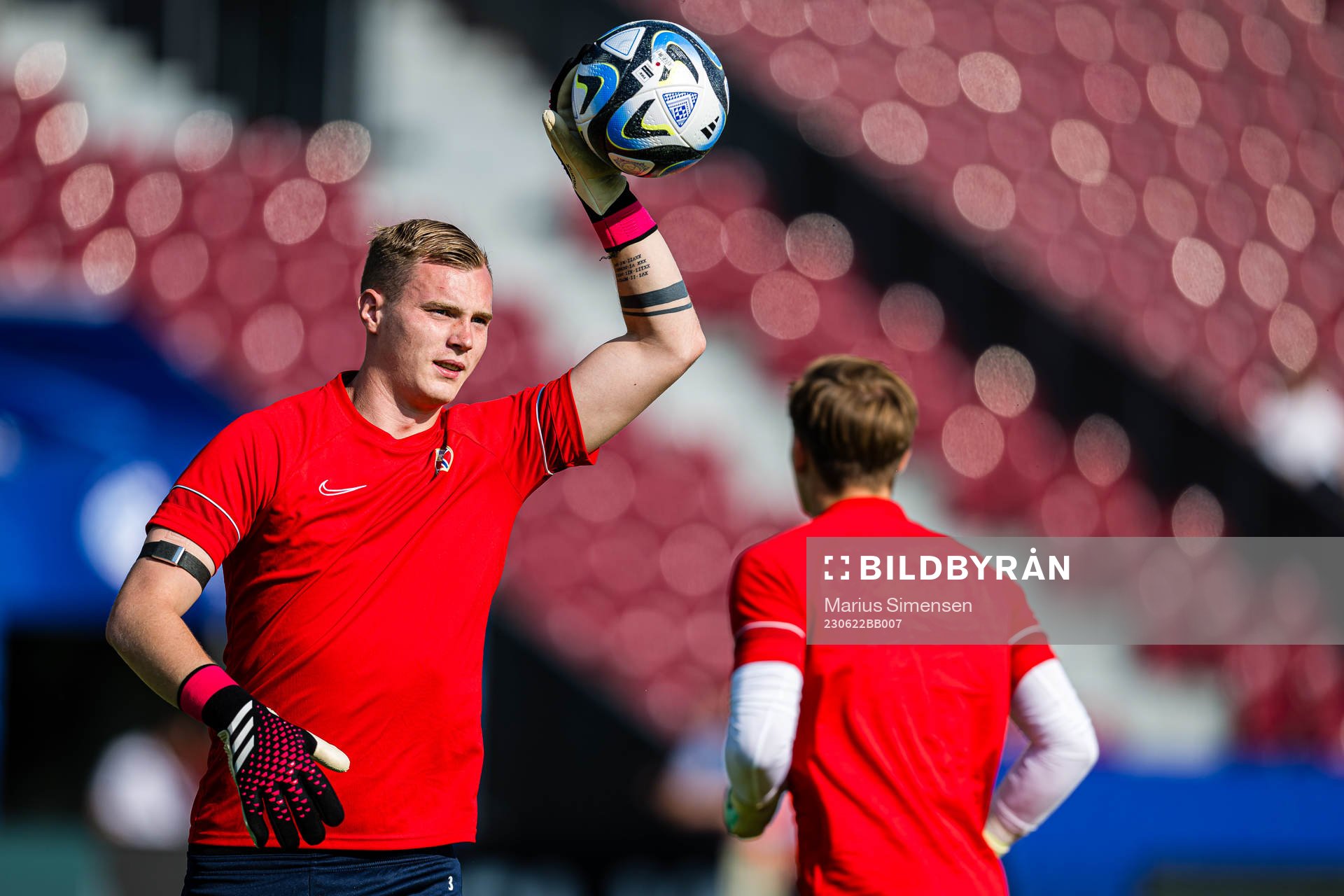 Kristoffer Klaesson of Norway warms up