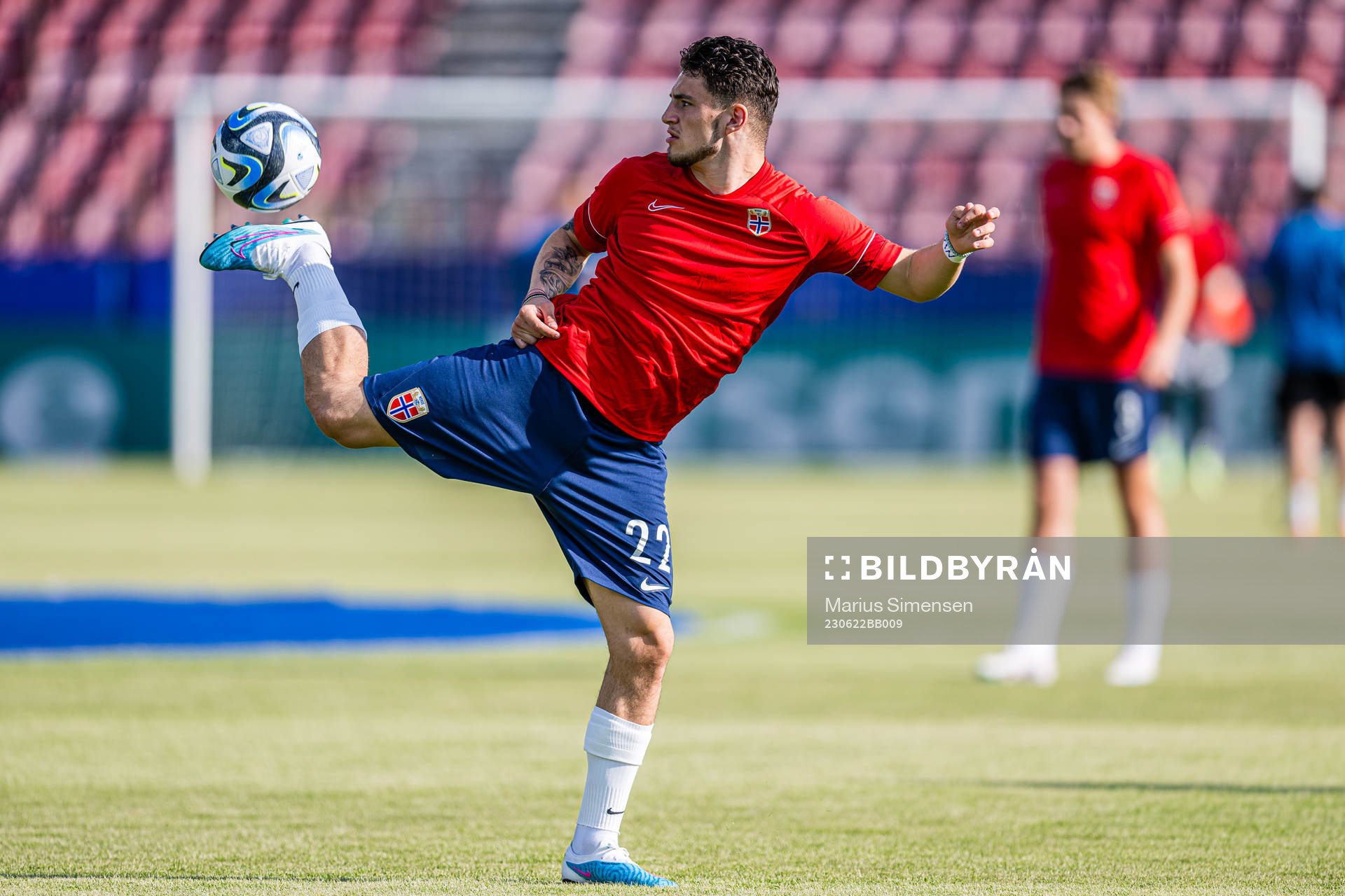 Christos Zafeiris of Norway warms up