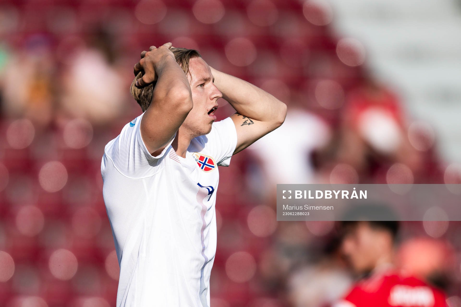 Jesper Norman Daland of Norway looks dejected