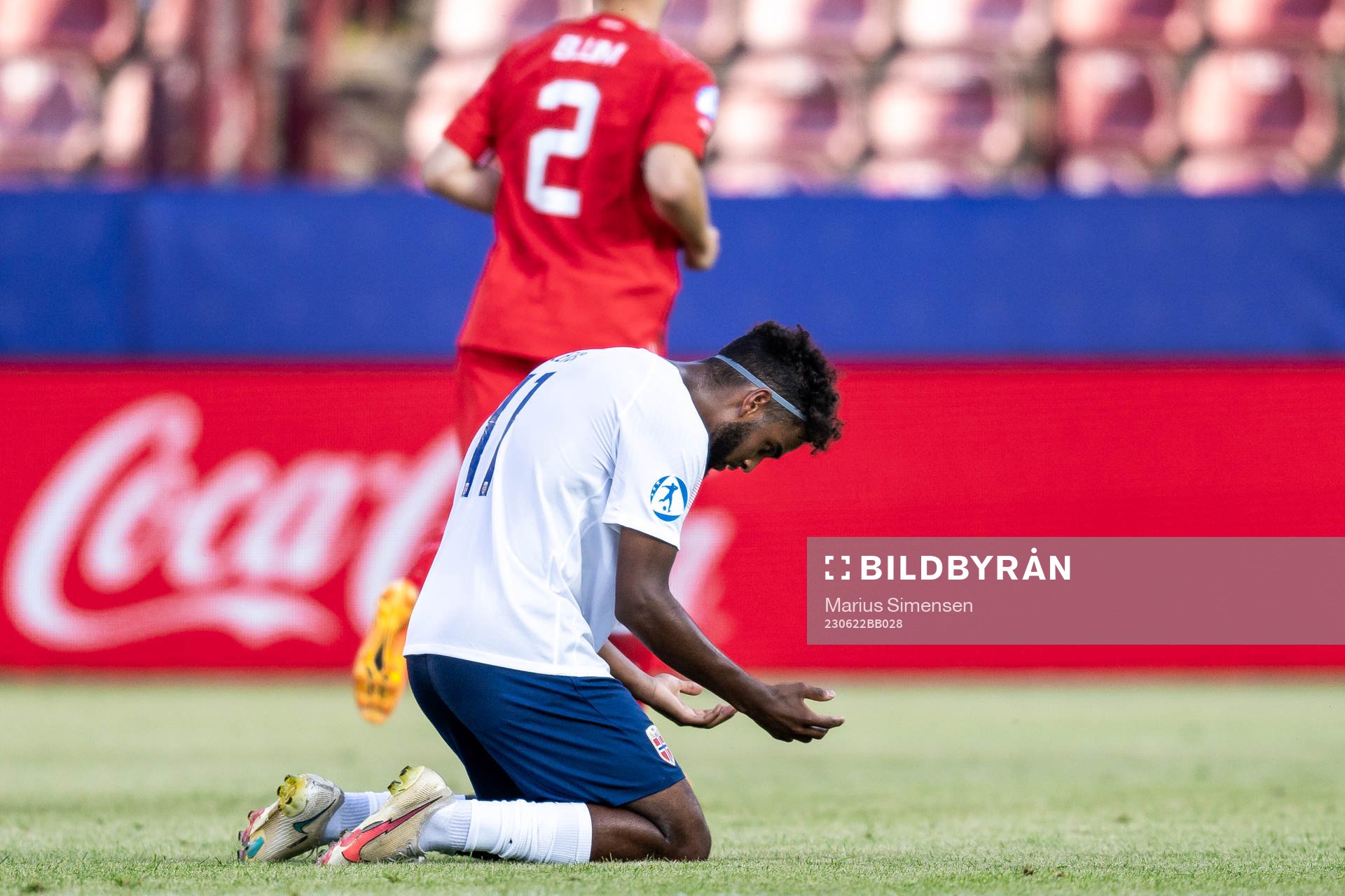Emil Konradsen Ceide of Norway looks dejected