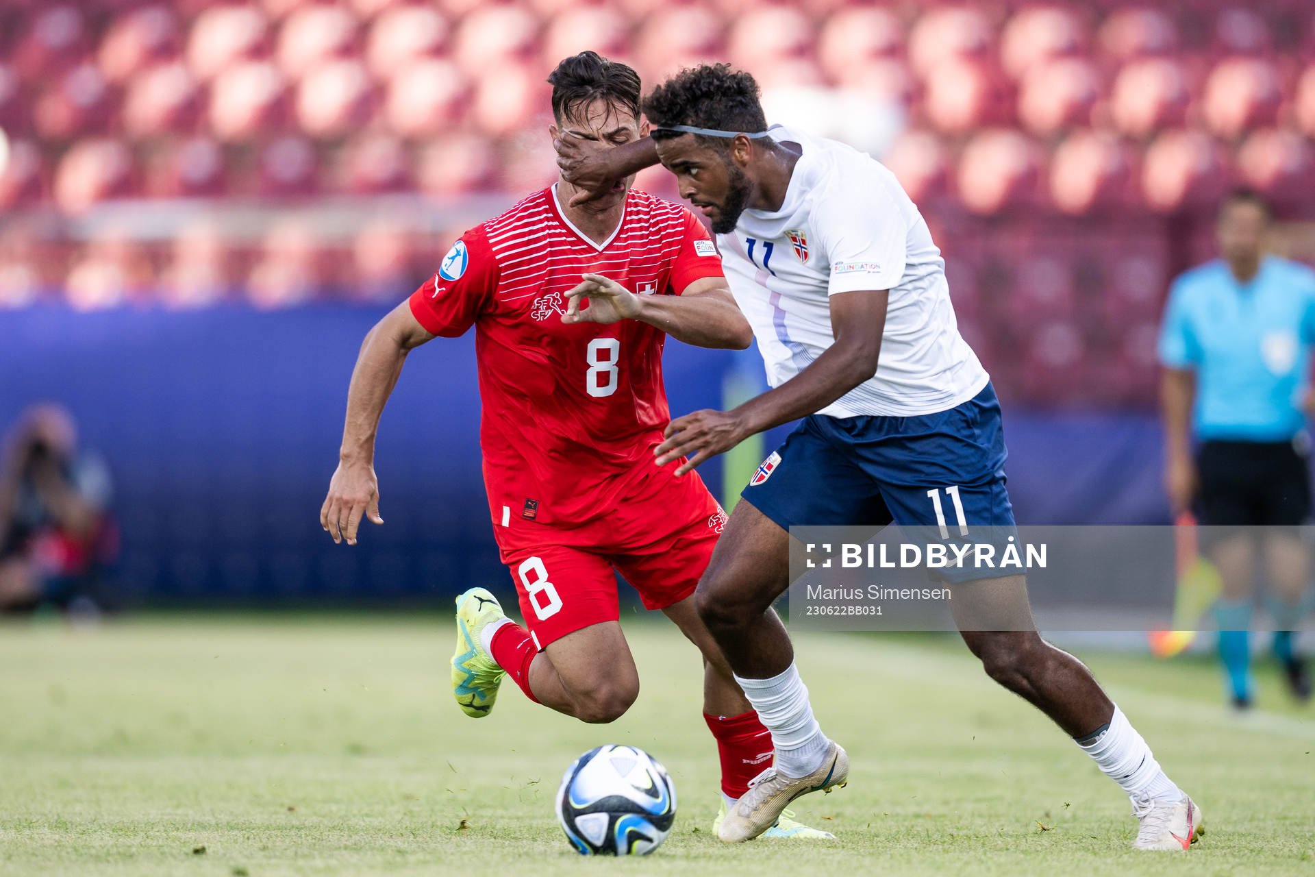 Ardon Jashari of Switzerland and Emil Konradsen Ceide of