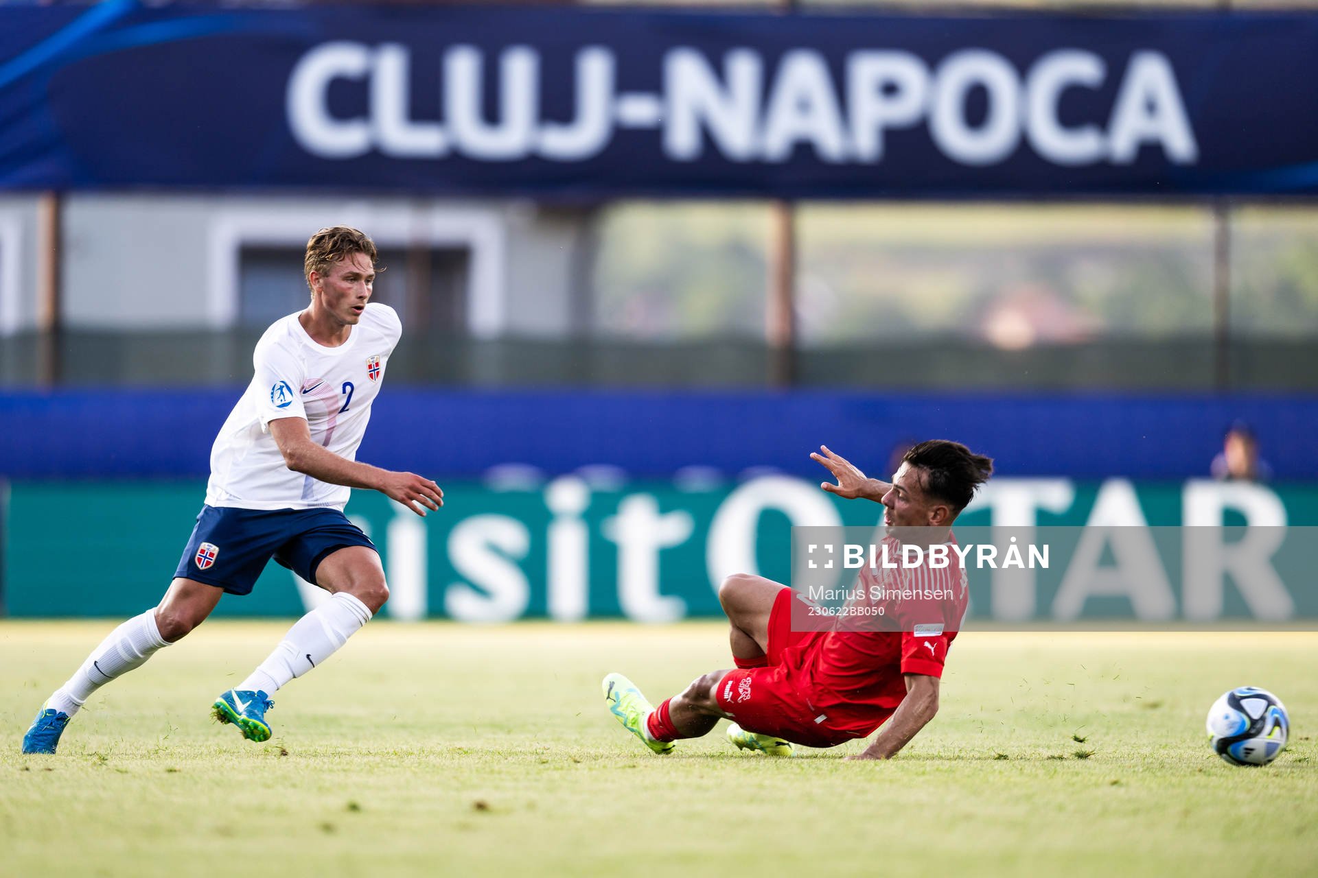 Sebastian Söraas Sebulonsen of Norway and Ardon Jashari of