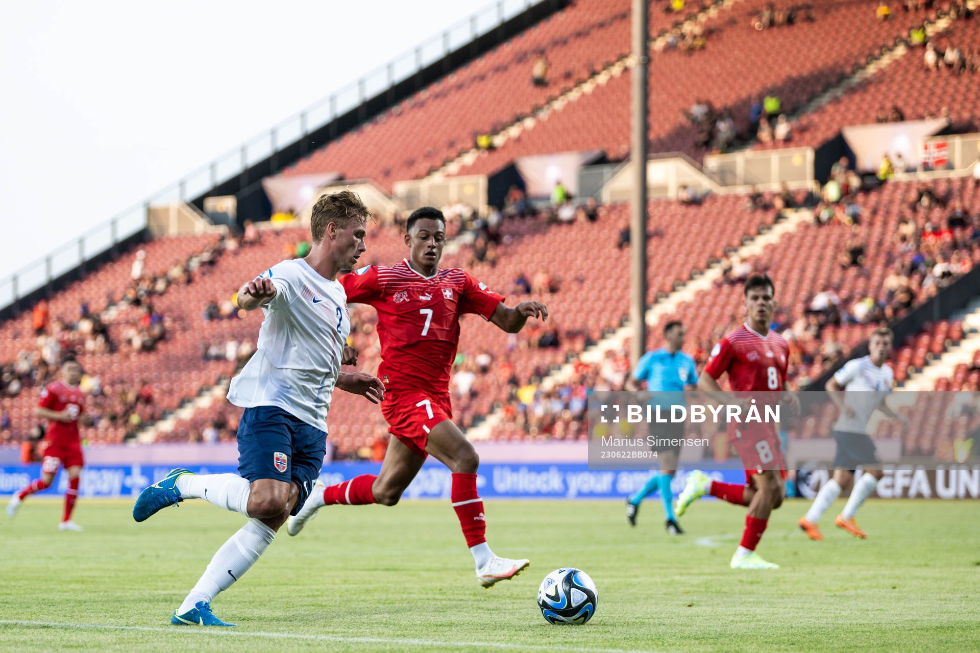 Sebastian Söraas Sebulonsen of Norway and Dan Ndoye of