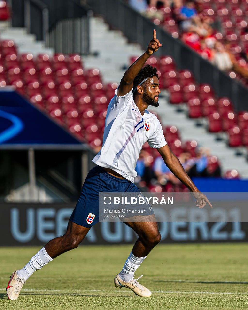 Emil Konradsen Ceide of Norway celebrates