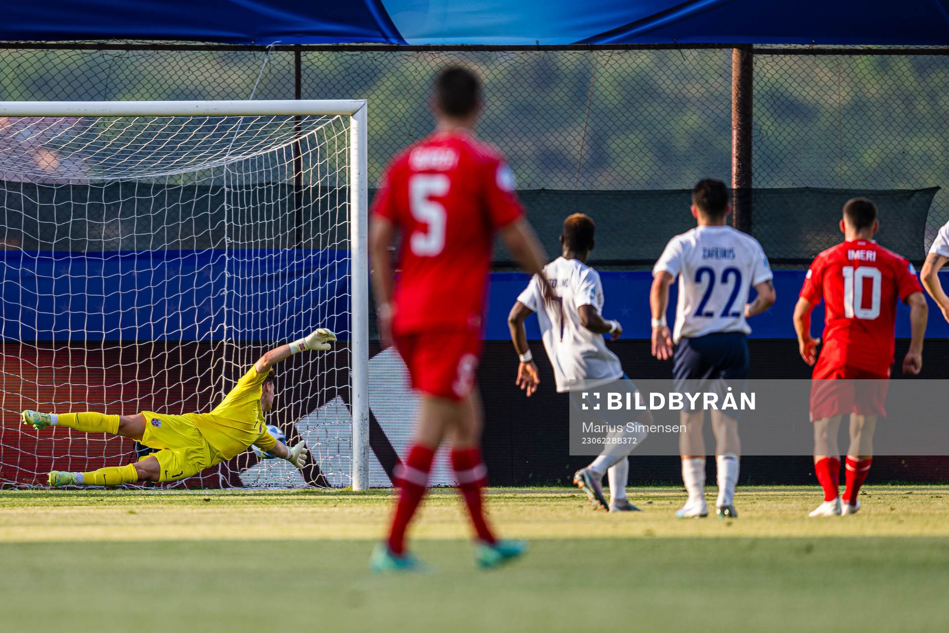 Kastriot Imeri of Switzerland scores the 1-2 goal behind