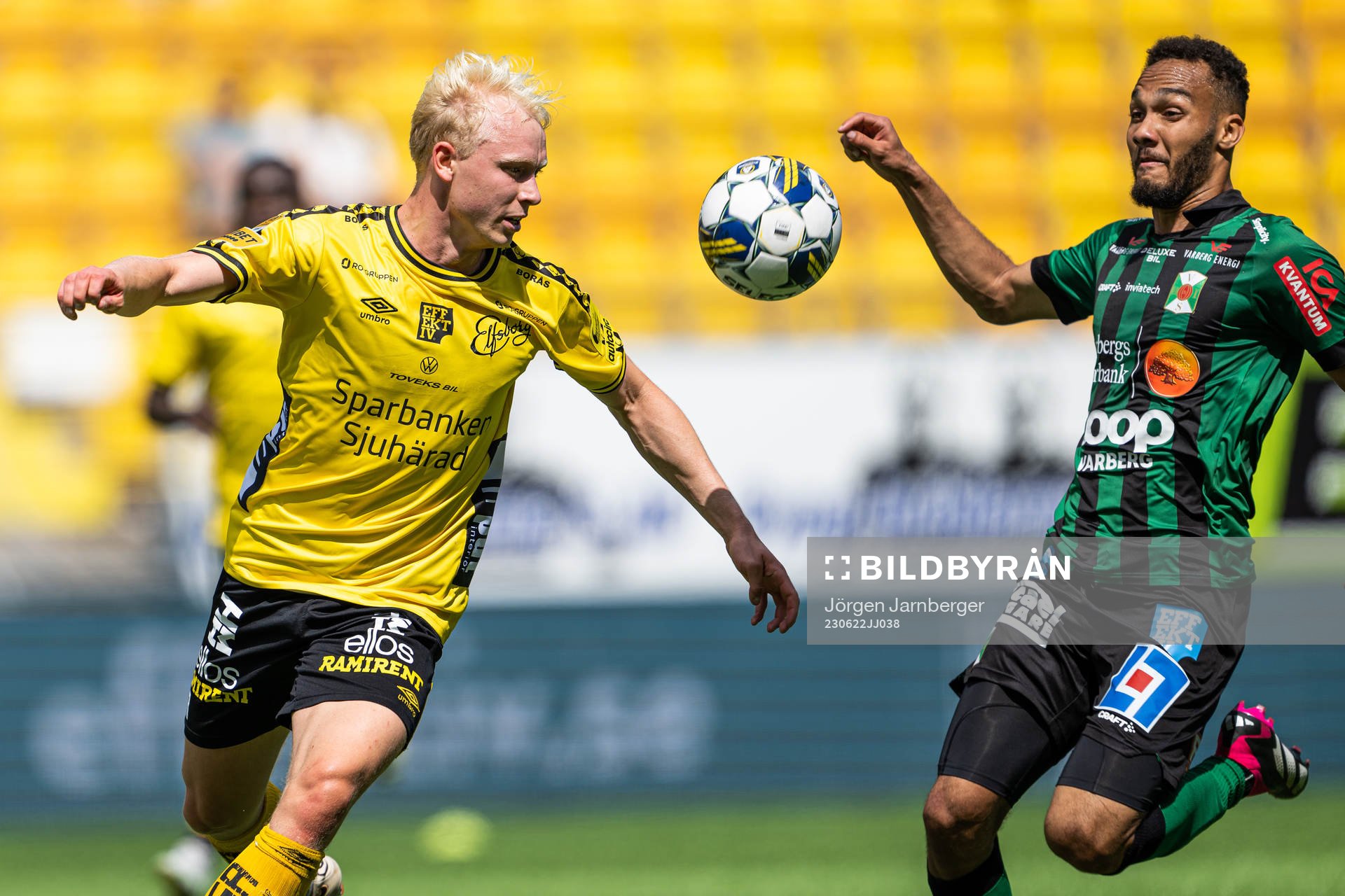 Elfsborgs André Boman och Varbergs Vinicius Nogueira de