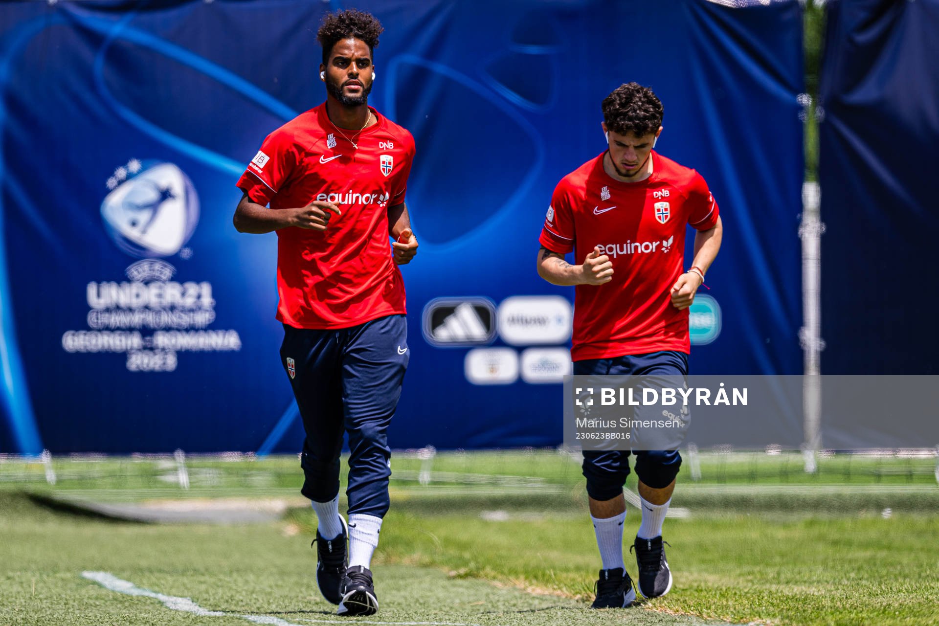 Emil Konradsen Ceide and Christos Zafeiris of the Norwegian