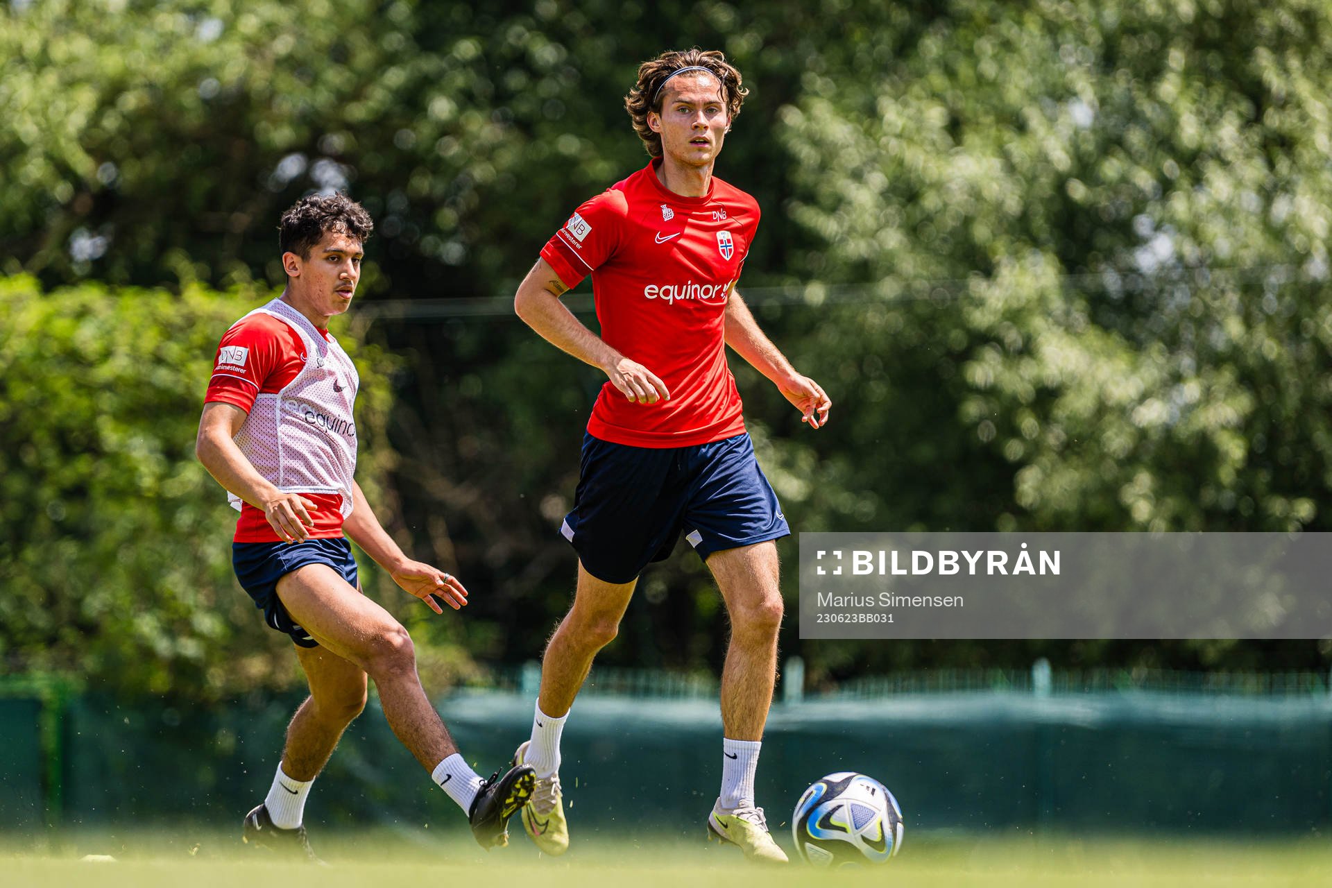 Osame Sahraoui and Markus Solbakken of the Norwegian