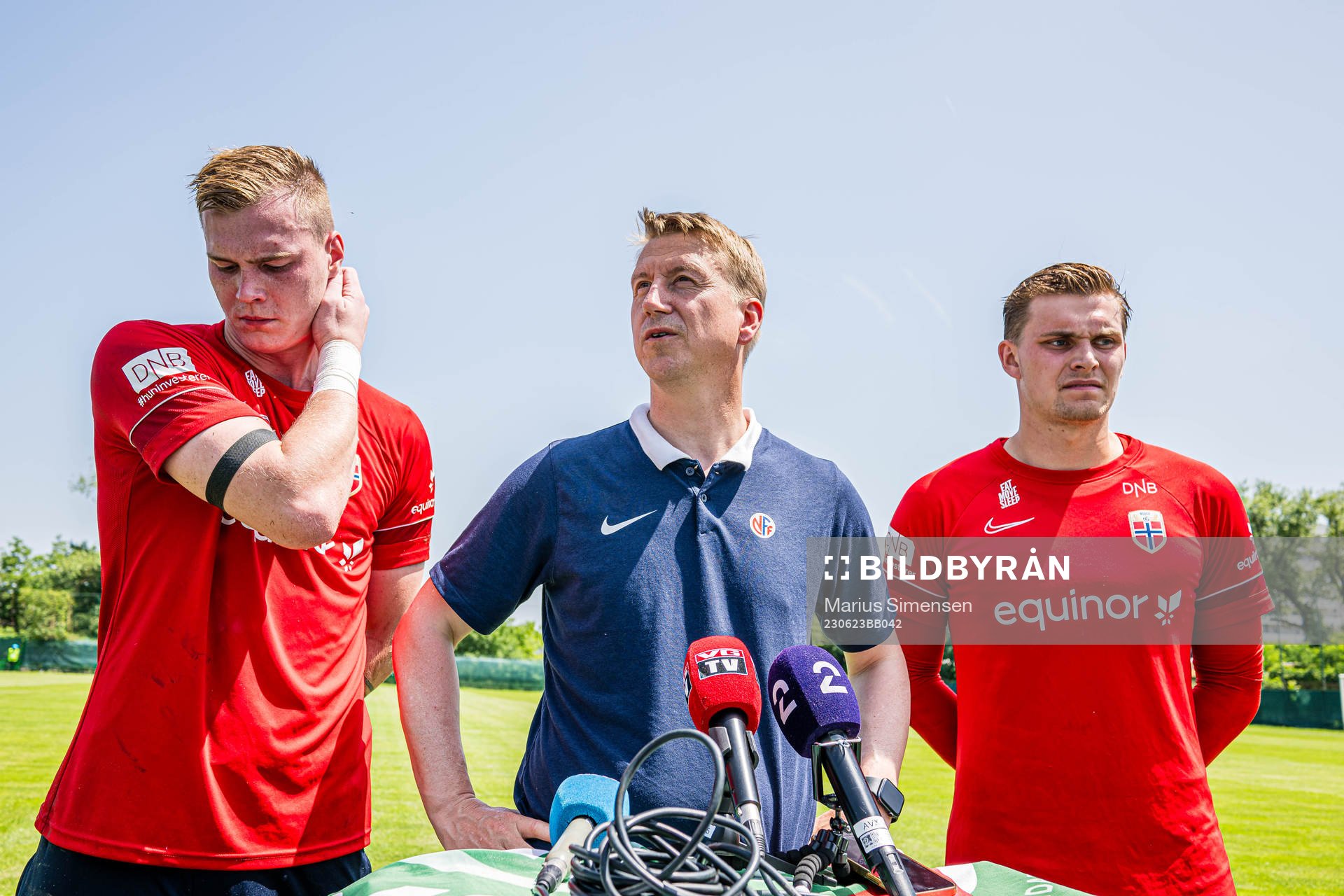 Kristoffer Klaesson, Leif Gunnar Smerud, head coach, and