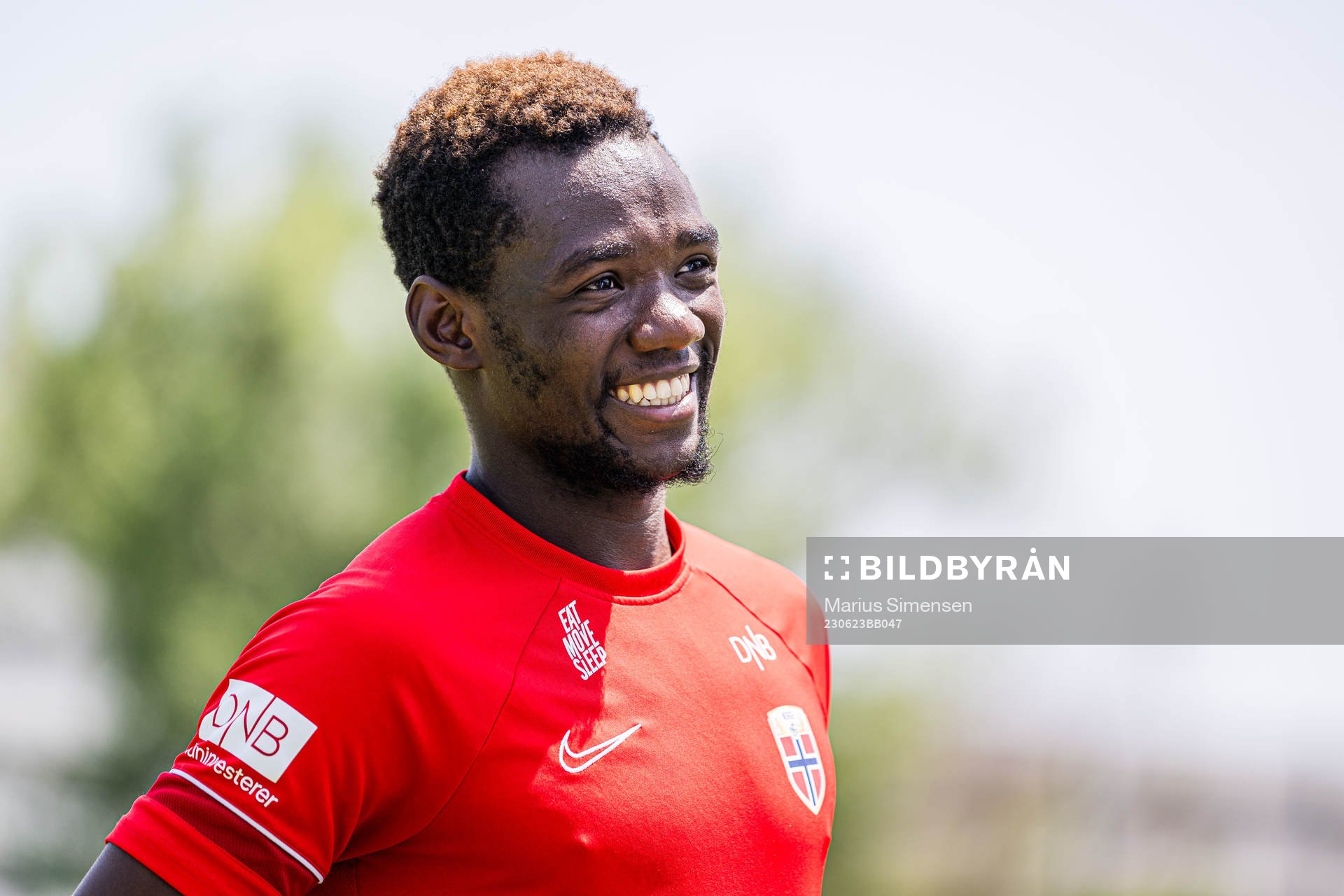 Joshua Kitolano of the Norwegian under-21 national football