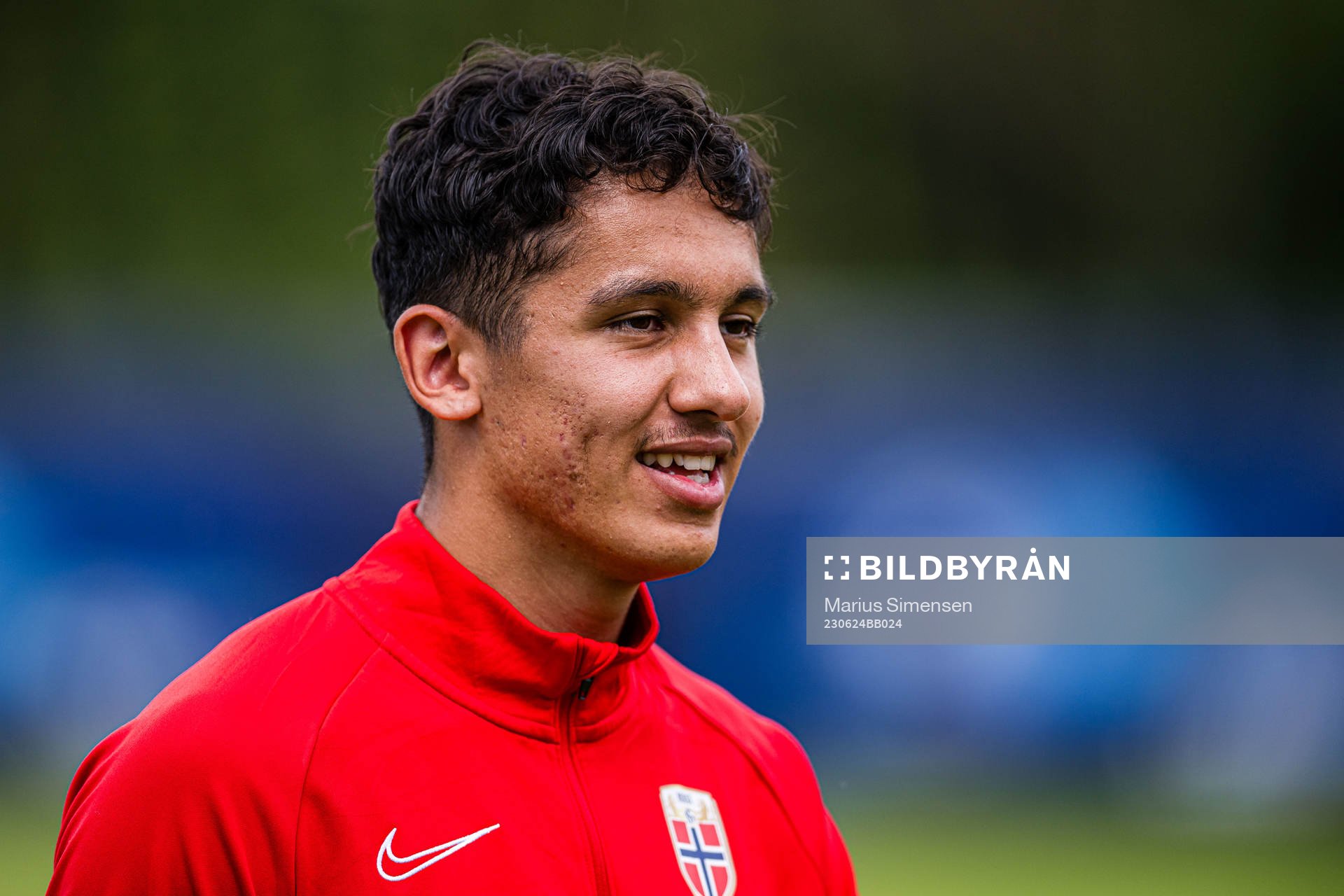 Osame Sahraoui of the Norwegian under-21 national football
