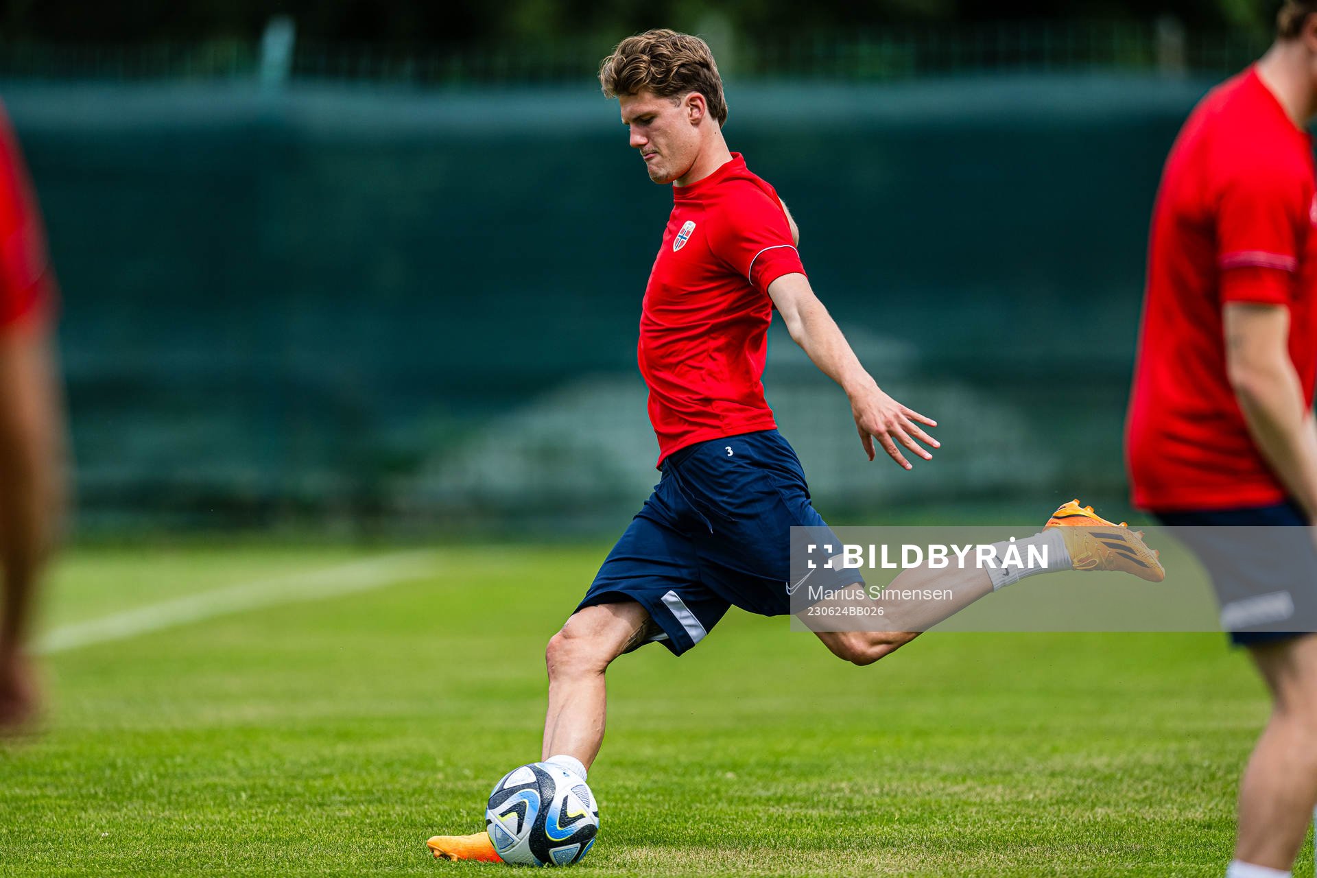 Leo Fuhr Hjelde of the Norwegian under-21 national football