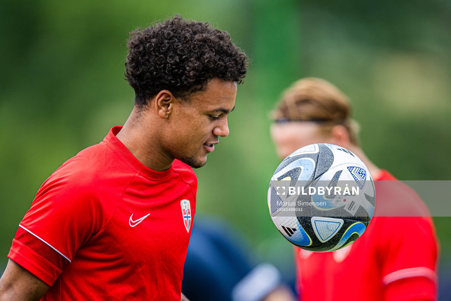 Oscar Bobb of the Norwegian under-21 national football team
