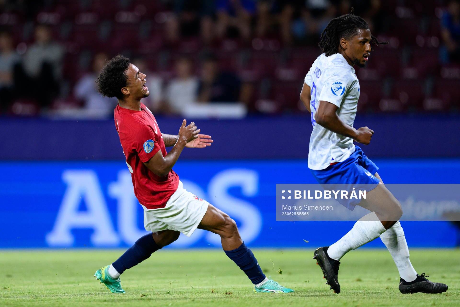 Oscar Bobb of Norway reacts