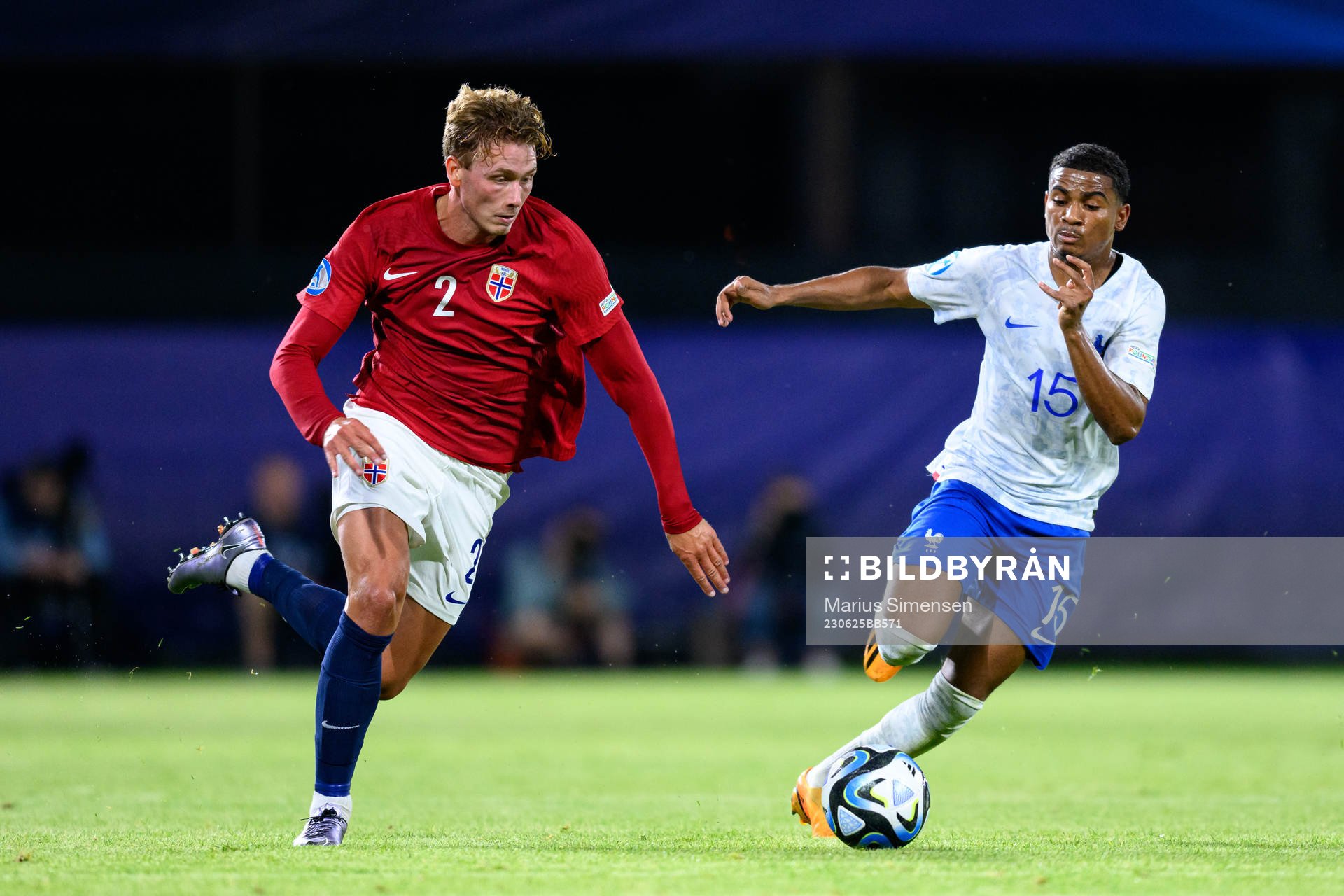 Sebastian Sebulonsen of Norway and Amine Adli of France