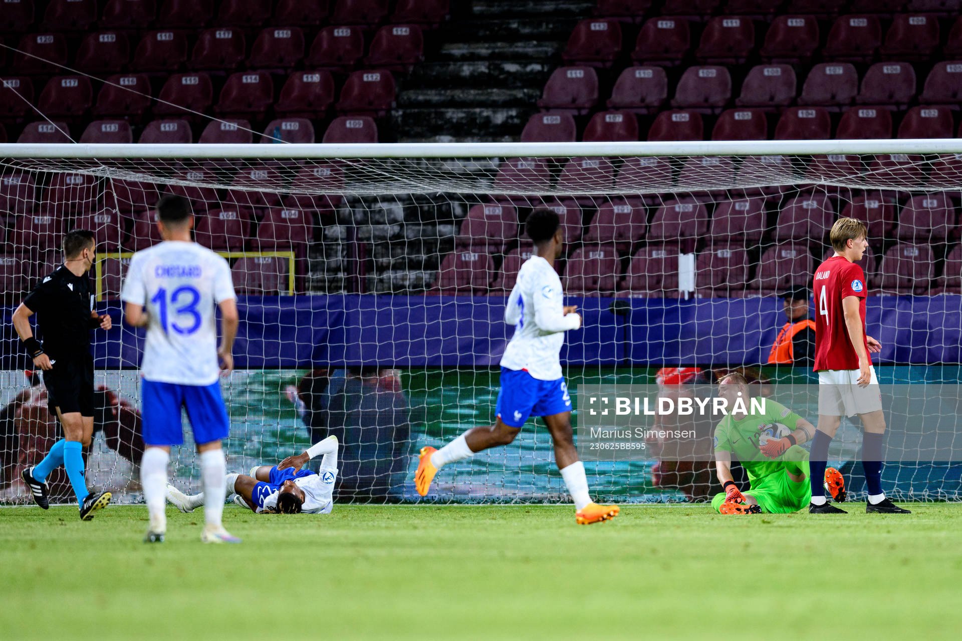 Michael Olise of France and Kristoffer Klaesson of Norway