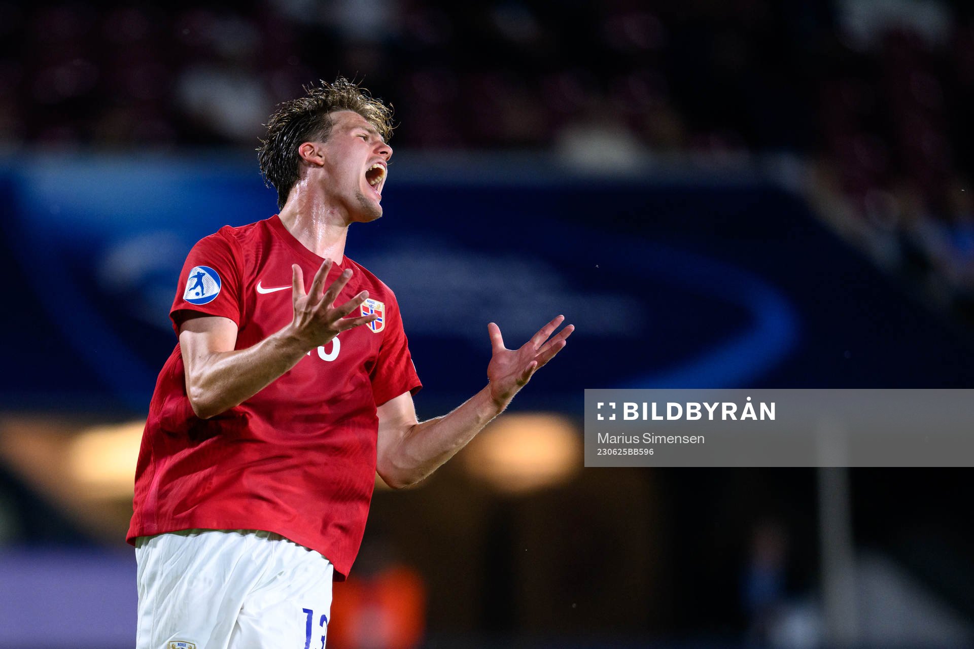 Leo Fuhr Hjelde of Norway looks dejected