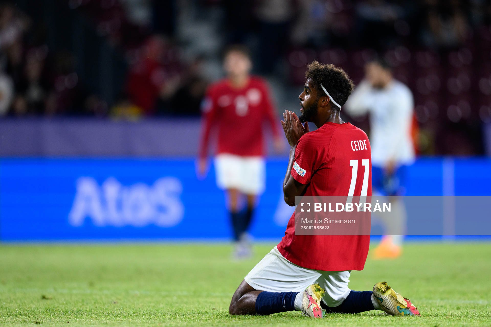 Emil Konradsen Ceide of Norway reacts