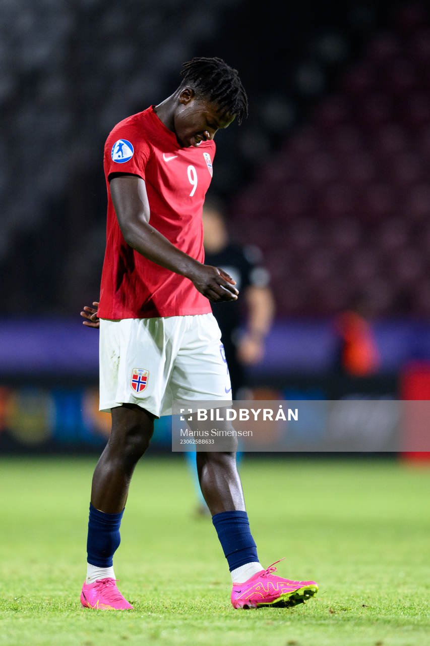 Seedy Ahmed Tijan Jatta of Norway looks dejected