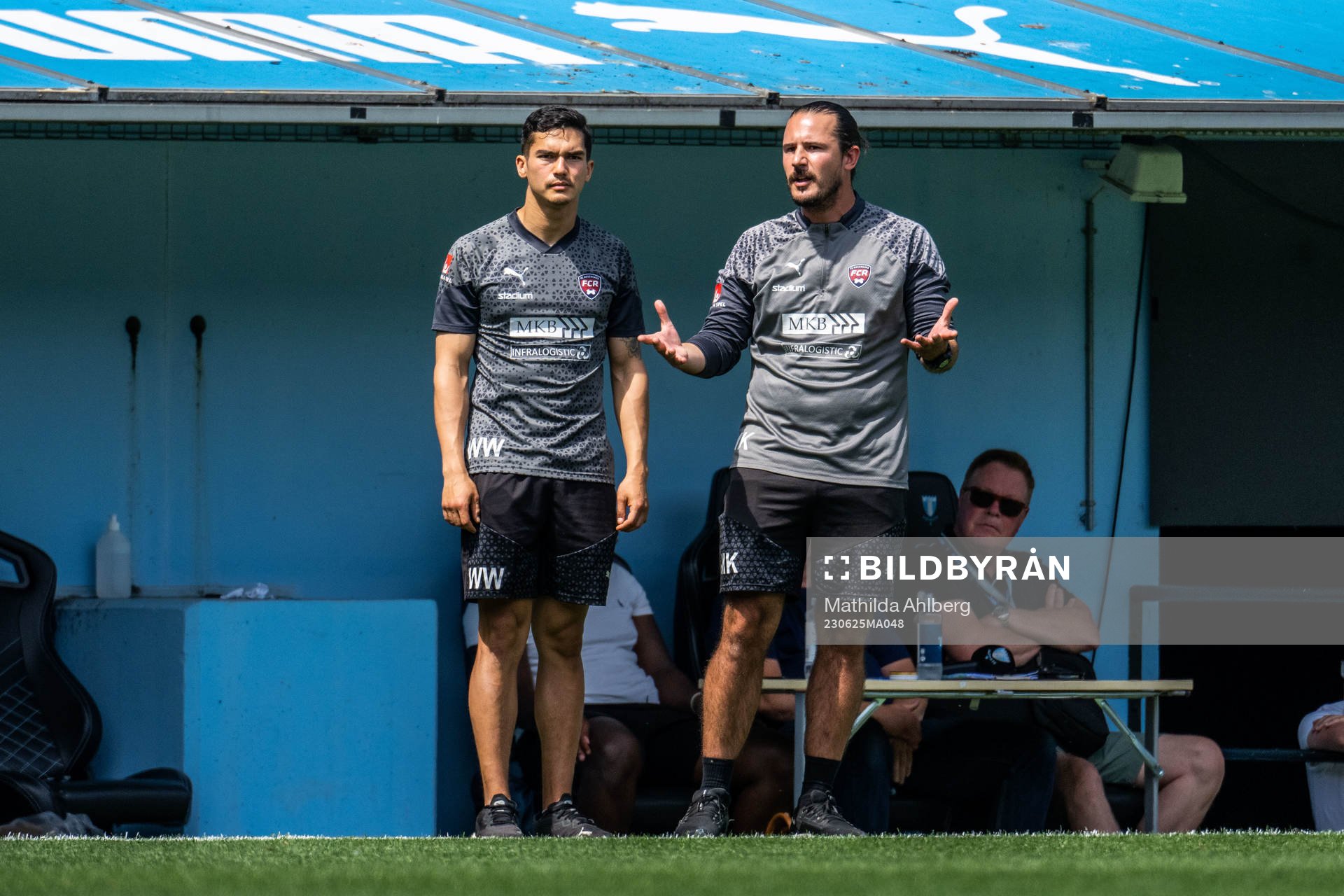 FC Rosengårds tränare Marcus Kaloudis  och assisterande