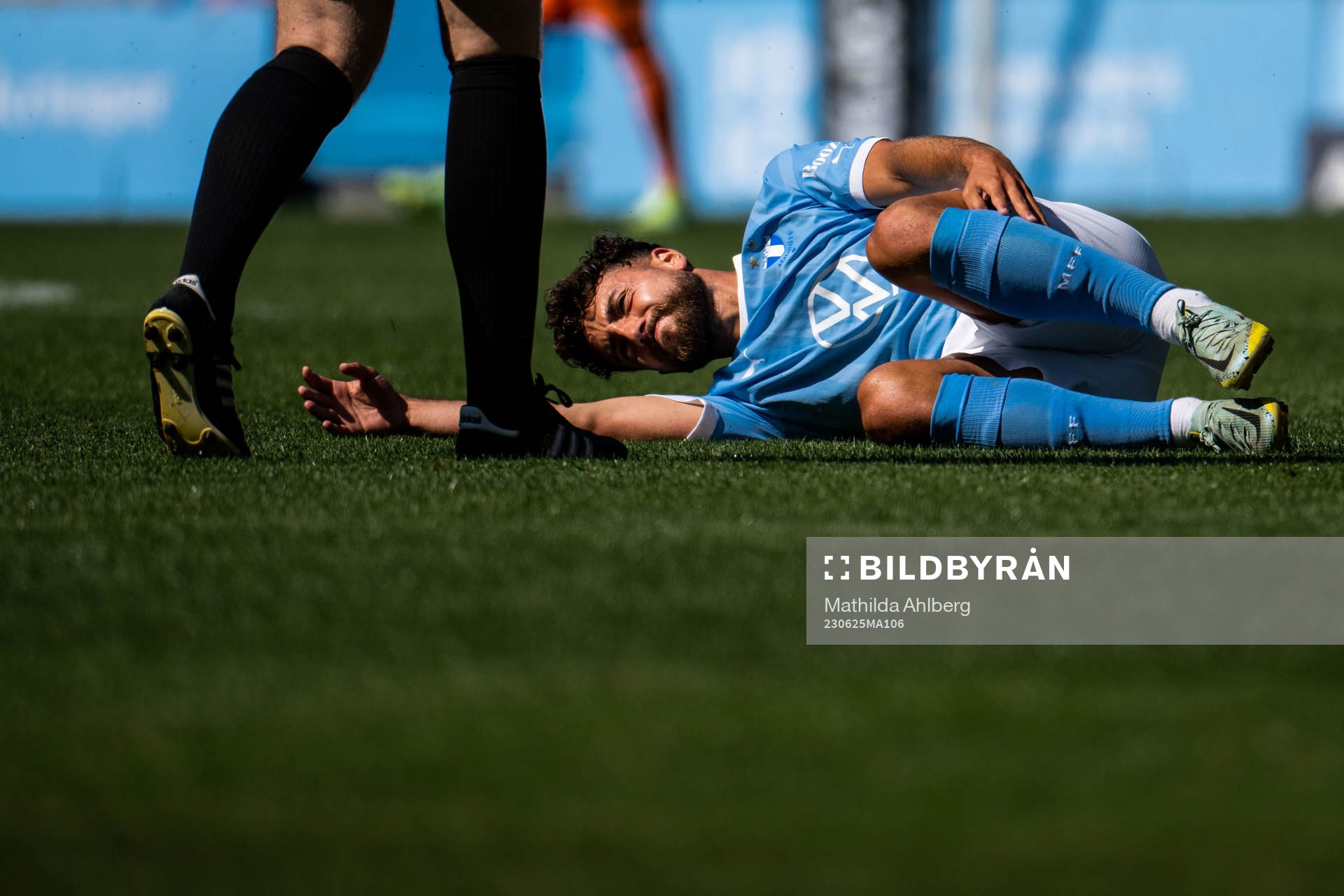 Malmö FFs Moustafa Zeidan har ont
