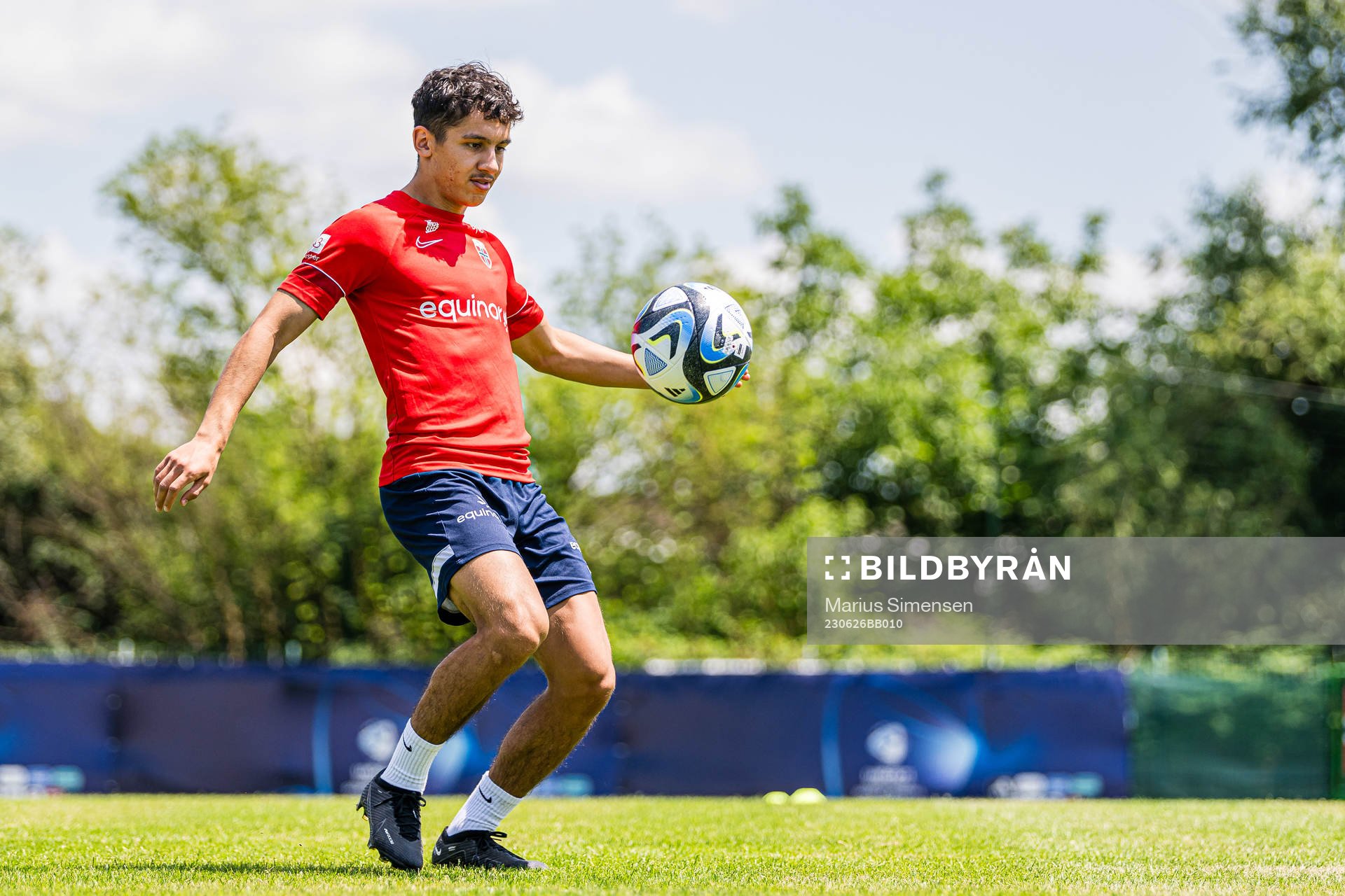 Osame Sahraoui of the Norwegian under-21 national football