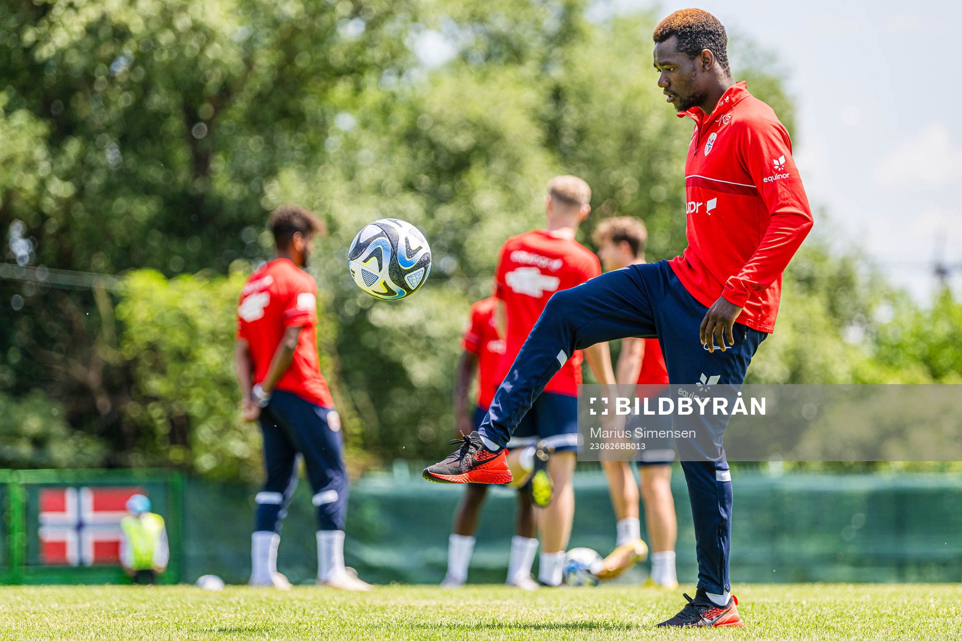 Joshua Kitolano of the Norwegian under-21 national football