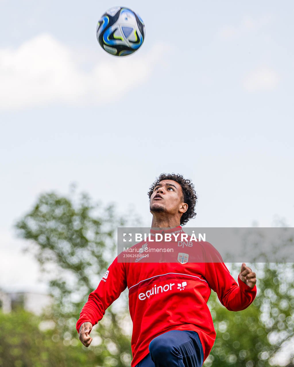 Oscar Bobb of the Norwegian under-21 national football team