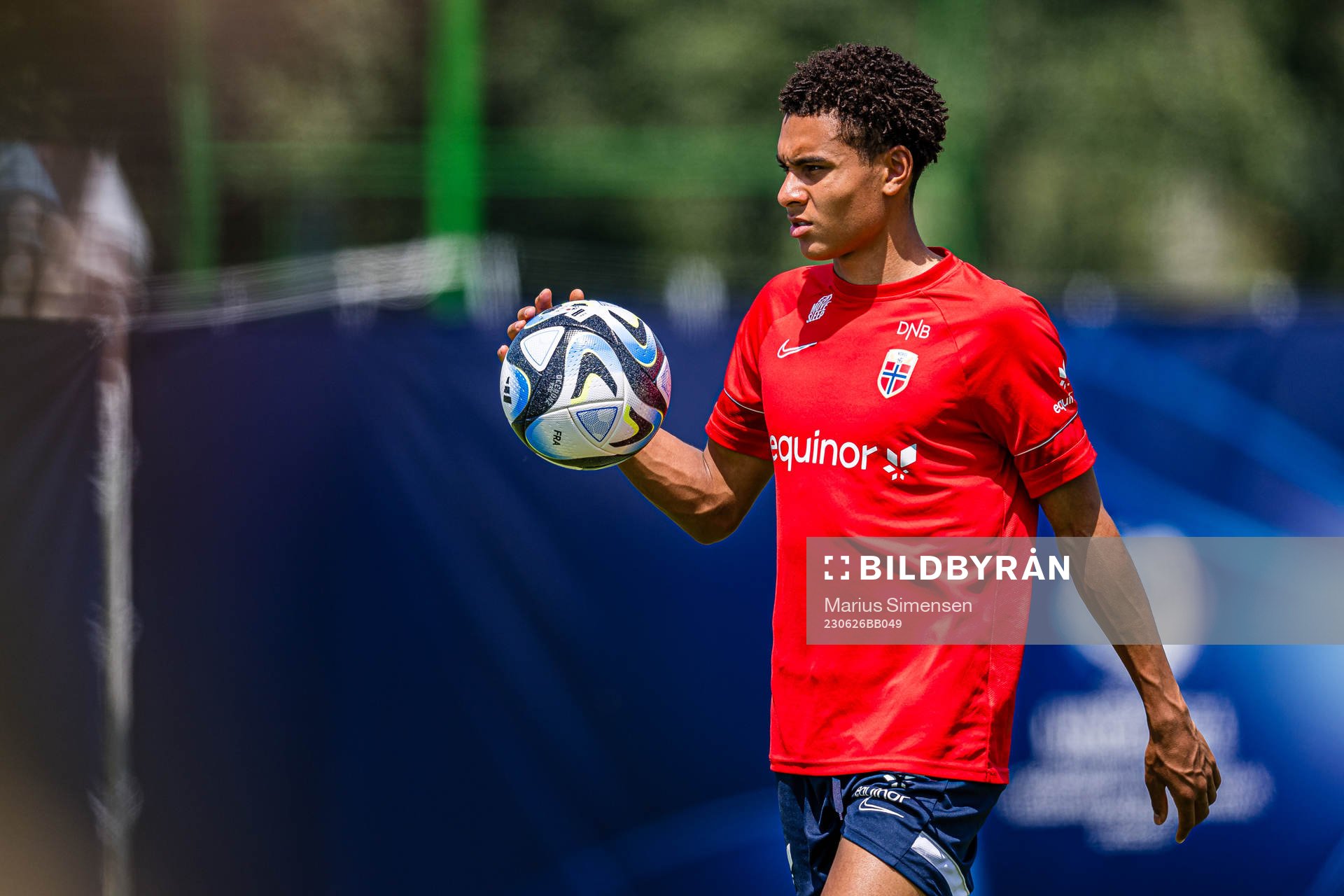 Oscar Bobb of the Norwegian under-21 national football team