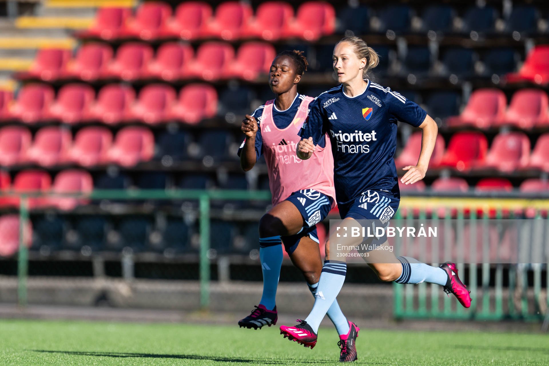 Djurgårdens Portia Boakye och Sanna Kullberg