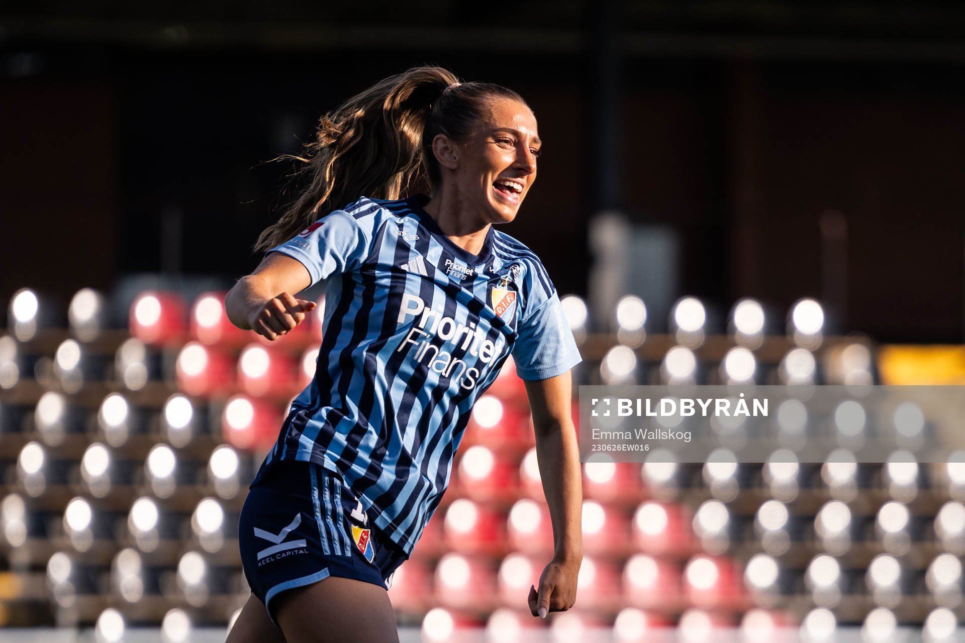 Djurgårdens Tilde Lindwall jublar