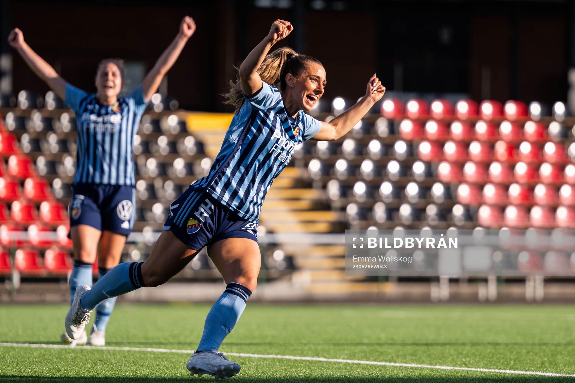 Djurgårdens Tilde Lindwall jublar