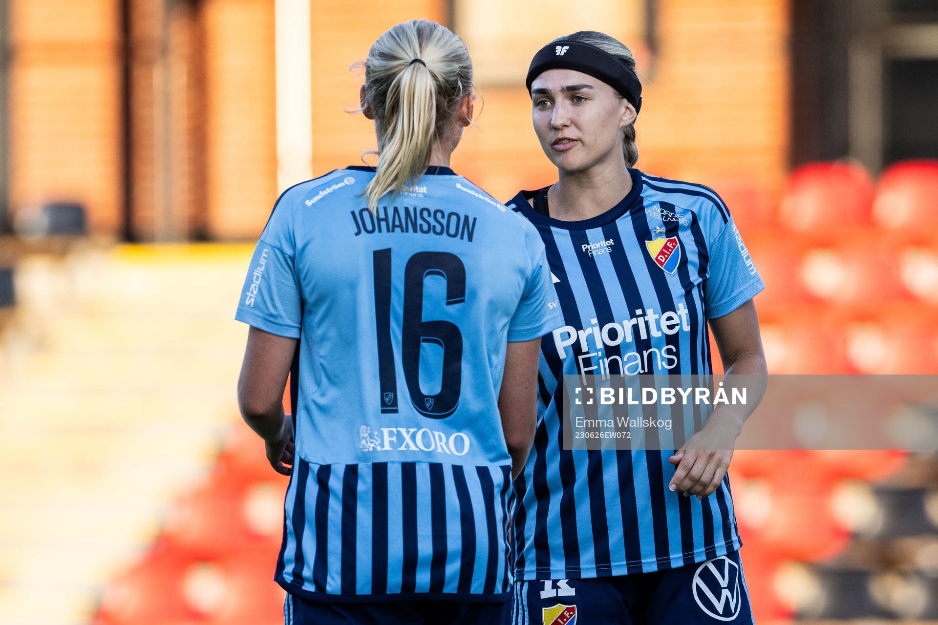 Djurgårdens Stinalisa Johansson och Lova Lundin