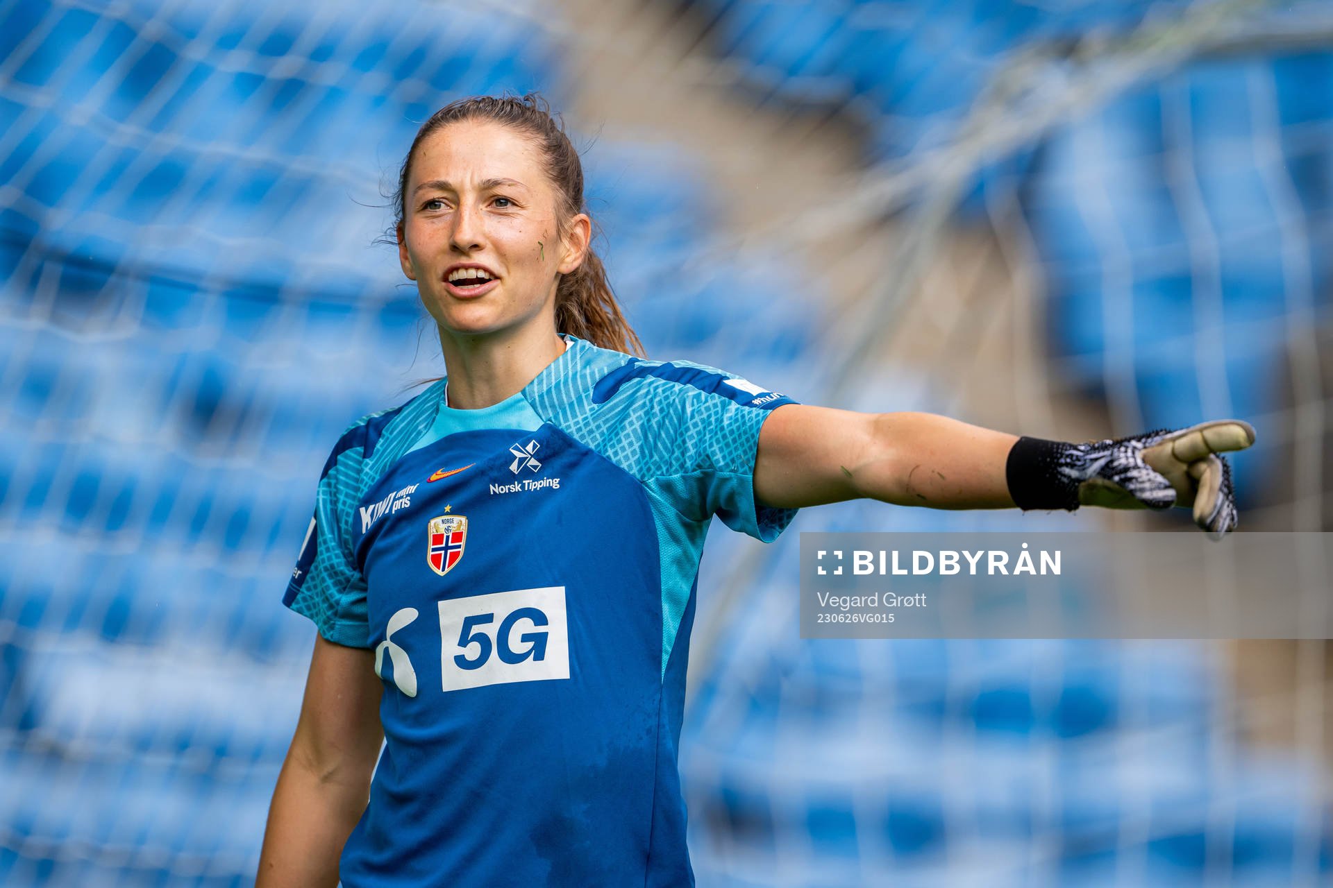 Goalkeeper Cecilie Fiskerstrand of the Norwegian women's