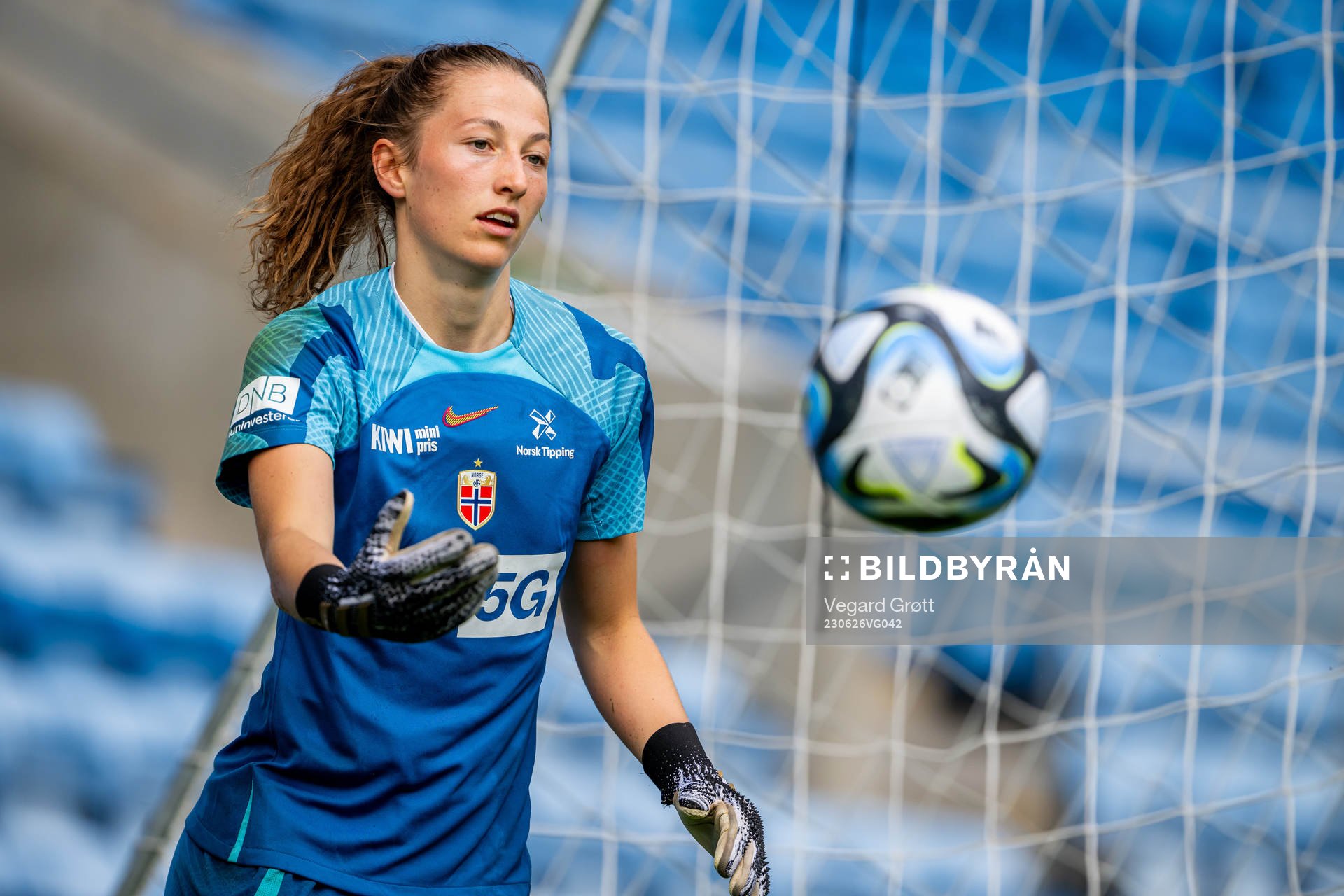Goalkeeper Cecilie Fiskerstrand of the Norwegian women's