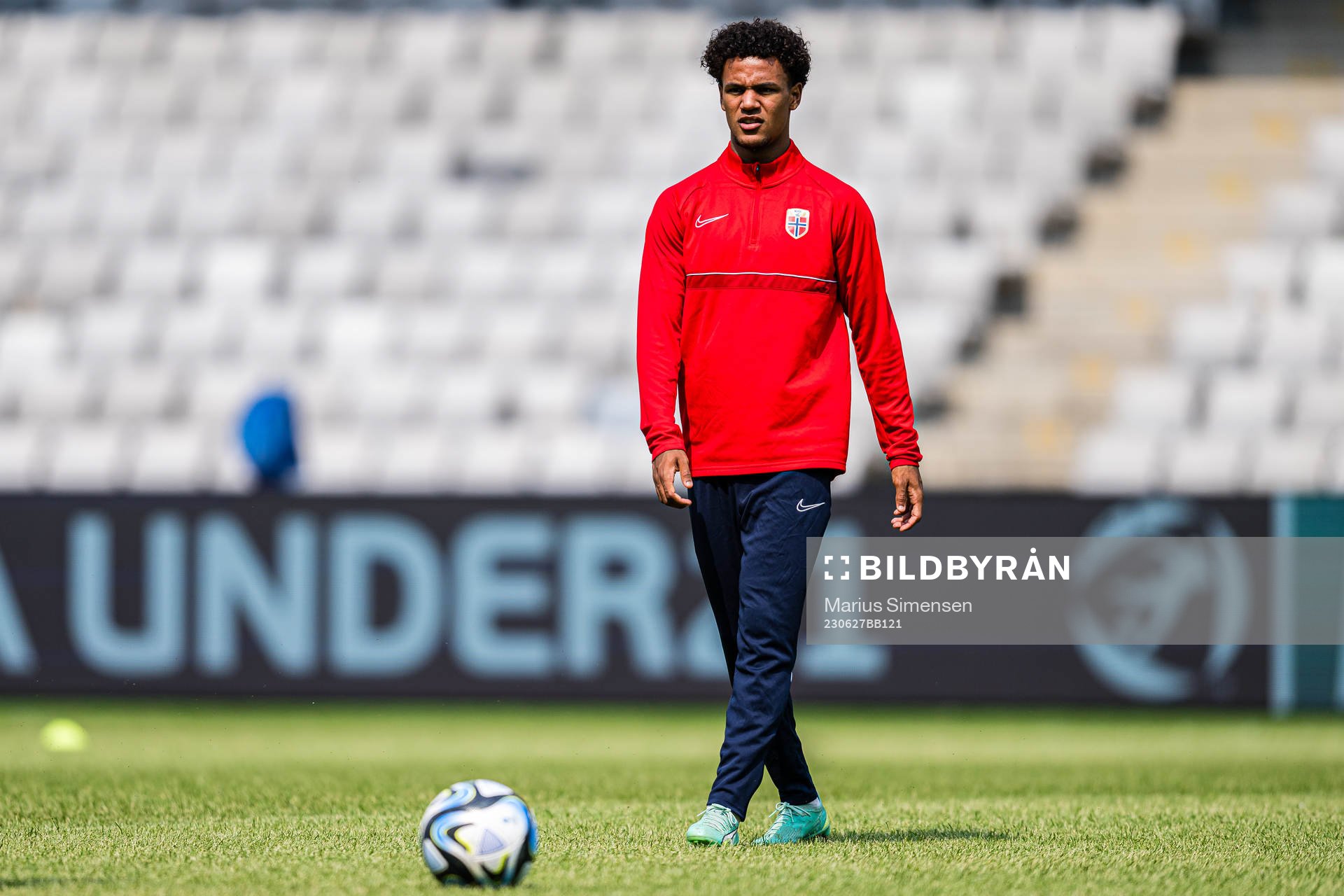 Oscar Bobb of the Norwegian under-21 national football team