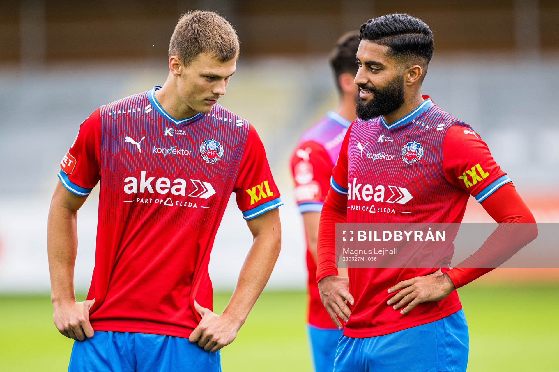 Helsingborgs Erik Ring och Amin Al-Hamawi