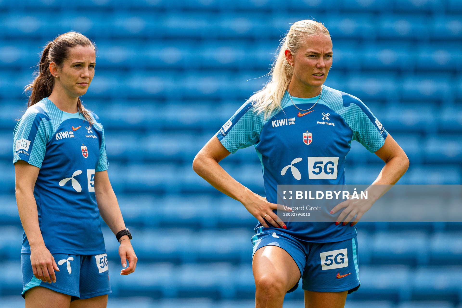Tuva Hansen and Guro Bergsvand of the Norwegian women's