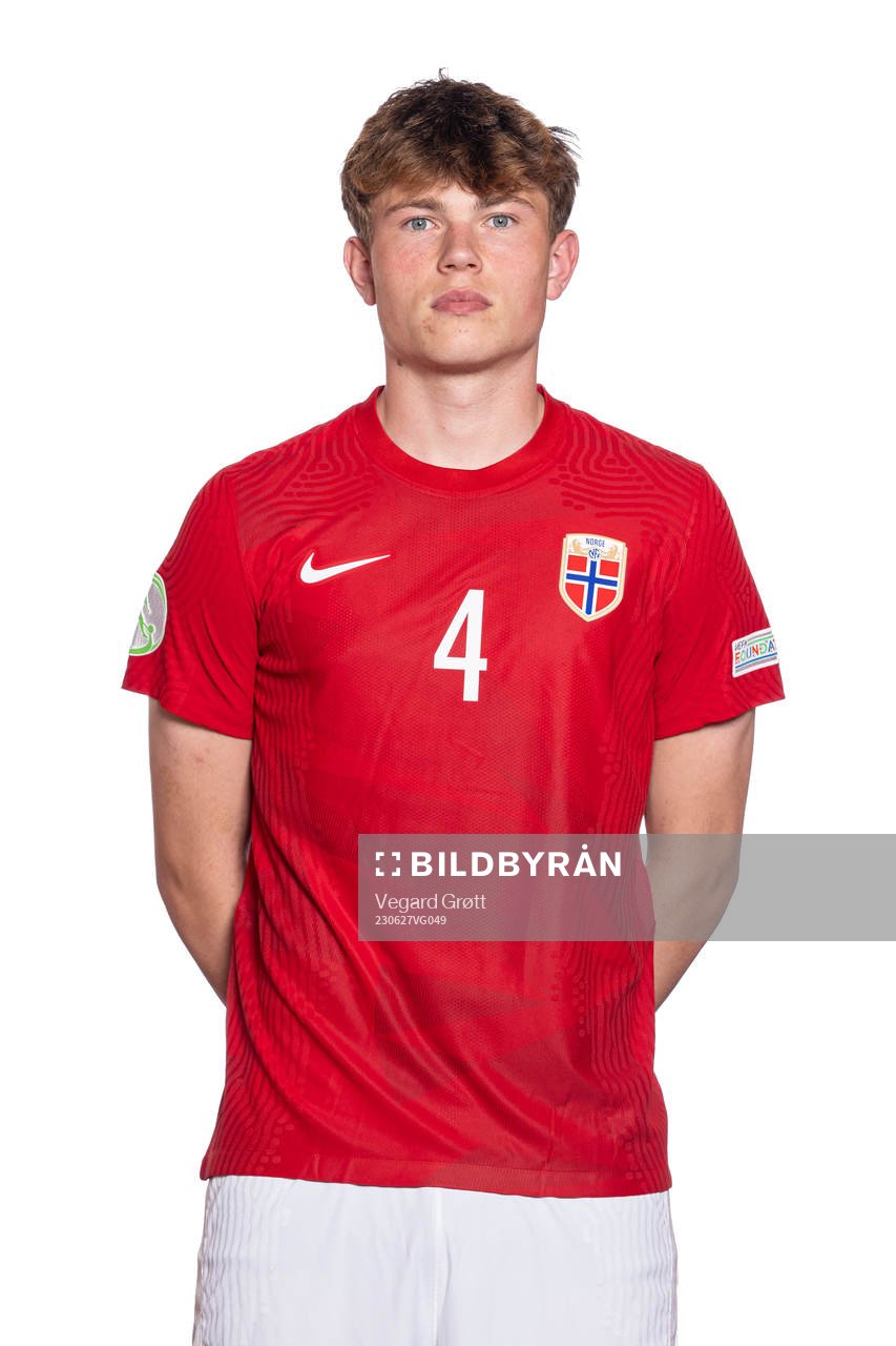 Nikolai Hopland of the Norwegian U19 national football team