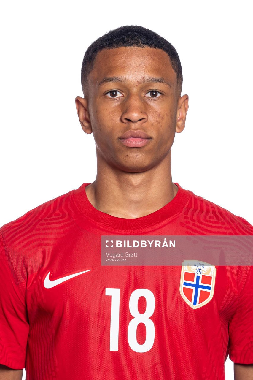 Daniel Bassi of the Norwegian U19 national football team