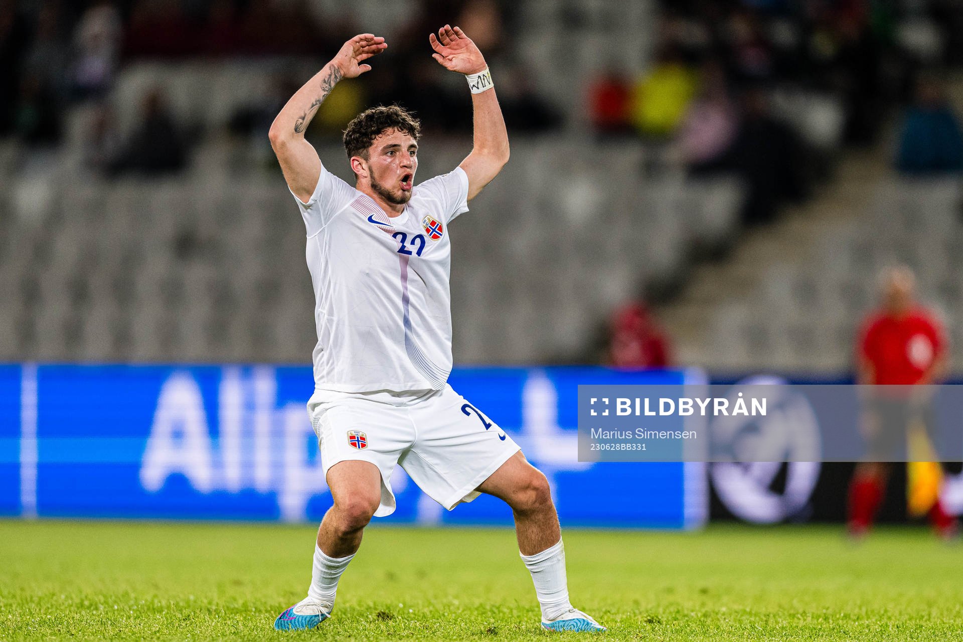 Christos Zafeiris of Norway reacts