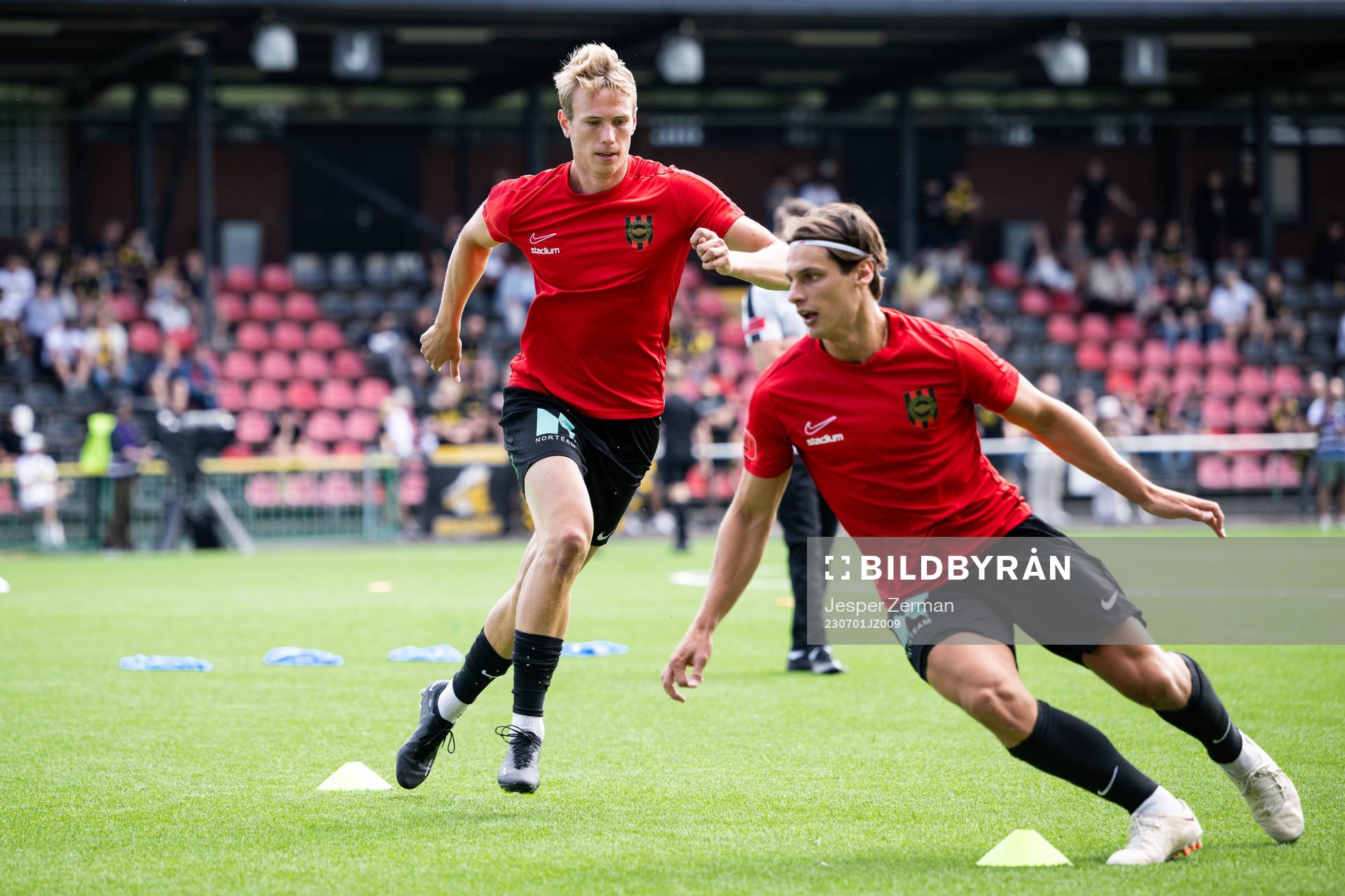 Brommapojkarnas Torbjörn Lysaker Heggem och Kevin Ackermann