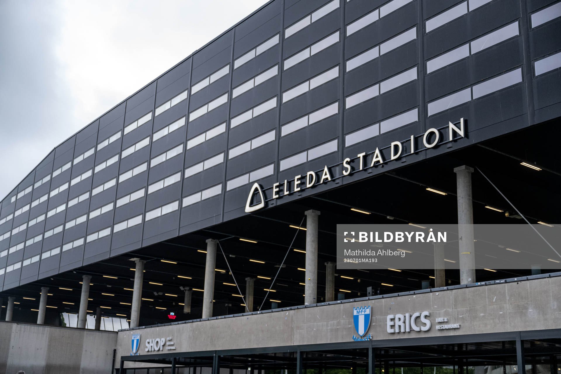 Exteriör av Elden Stadion