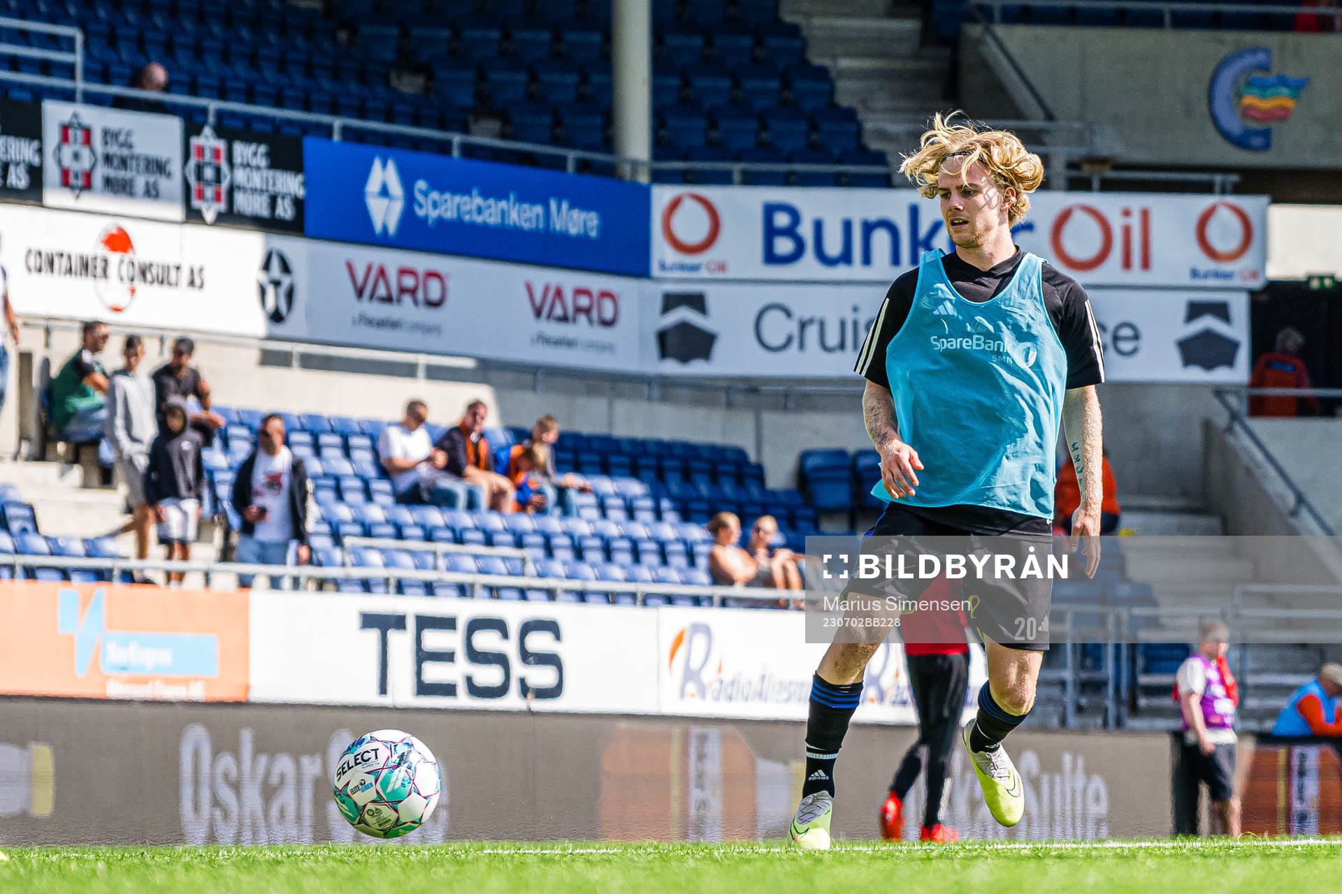 Edvard Tagseth of Rosenborg warms up