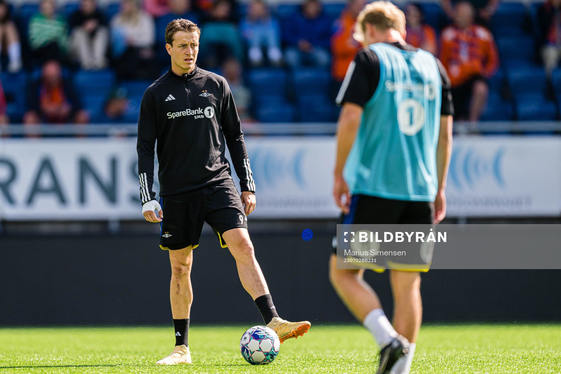 Ole Sæter of Rosenborg warms up