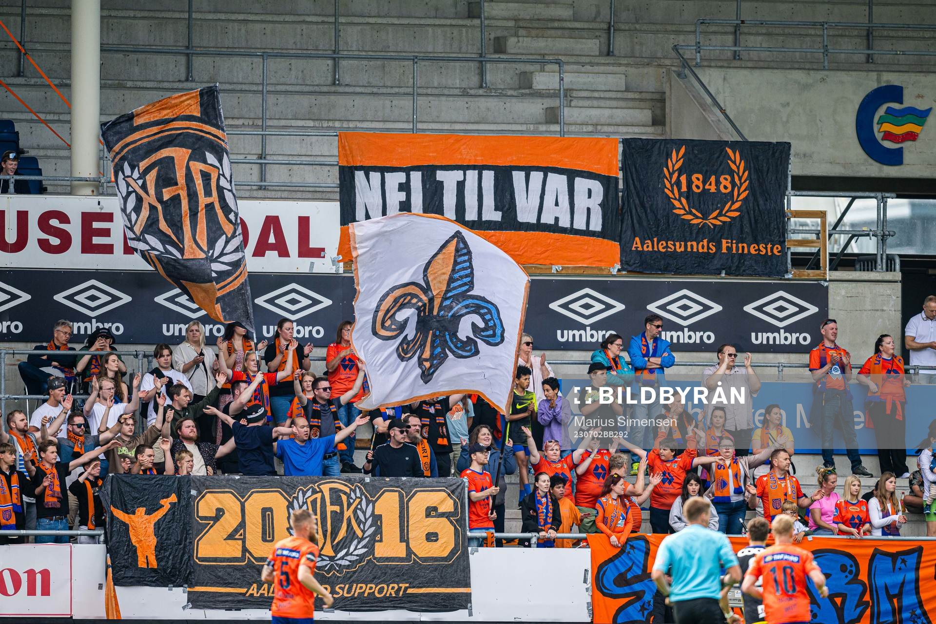 Spectators in the stands