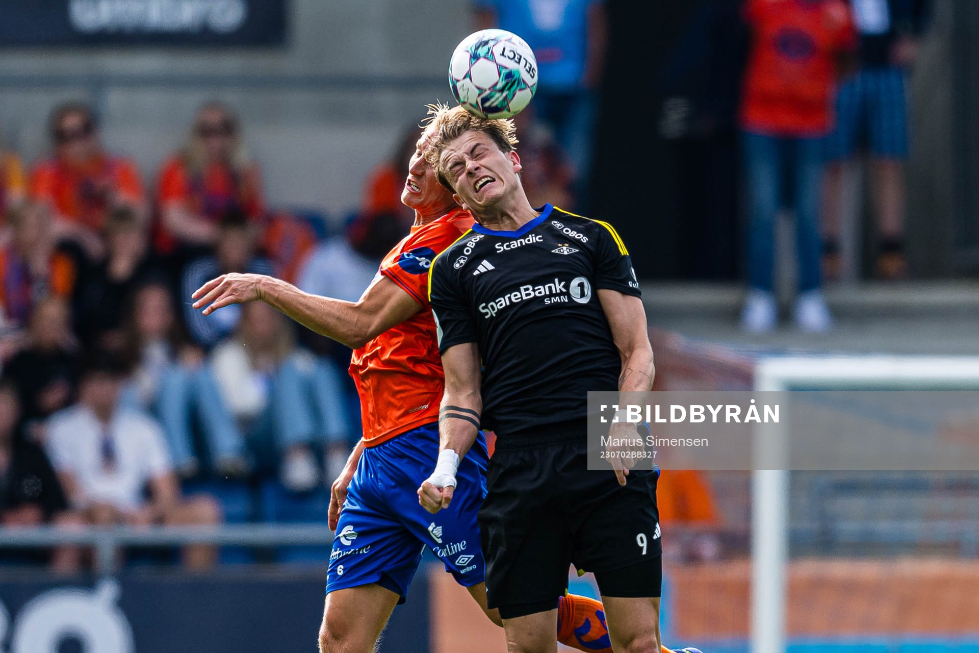 Erlend Segberg of Aalesund and Ole Sæter of Rosenborg