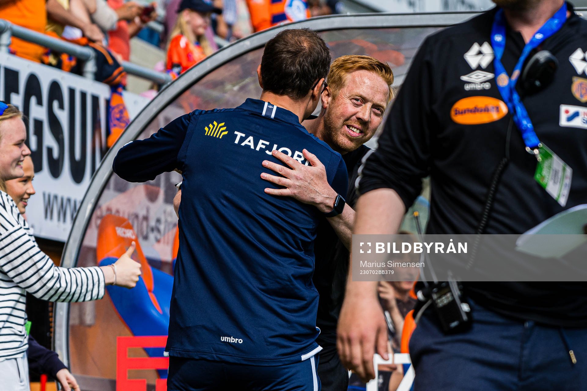 Christian Johnsen, head coach of Aalesund,and Svein Maalen,