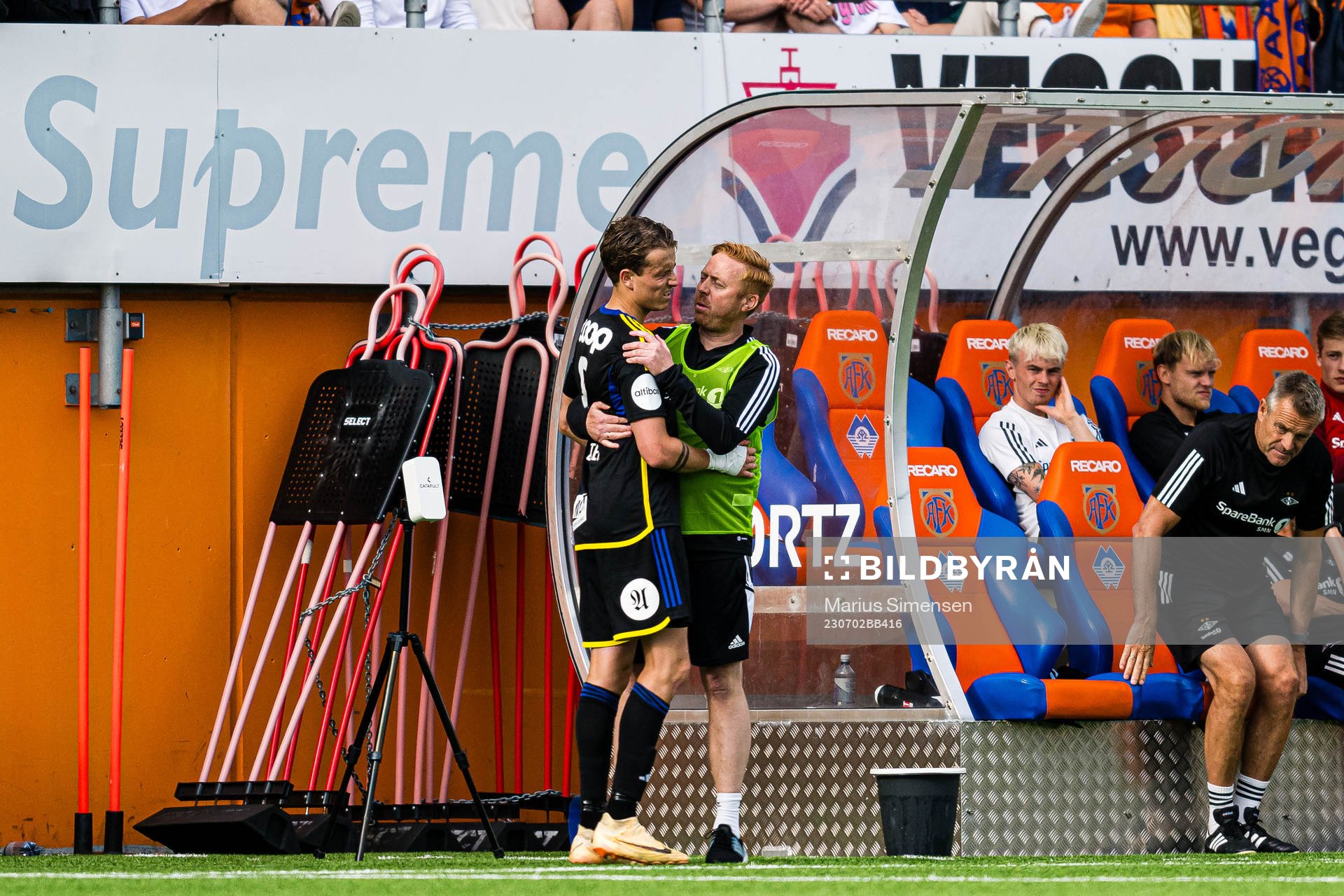 Ole Sæter of Rosenborg and Svein Maalen, head coach of